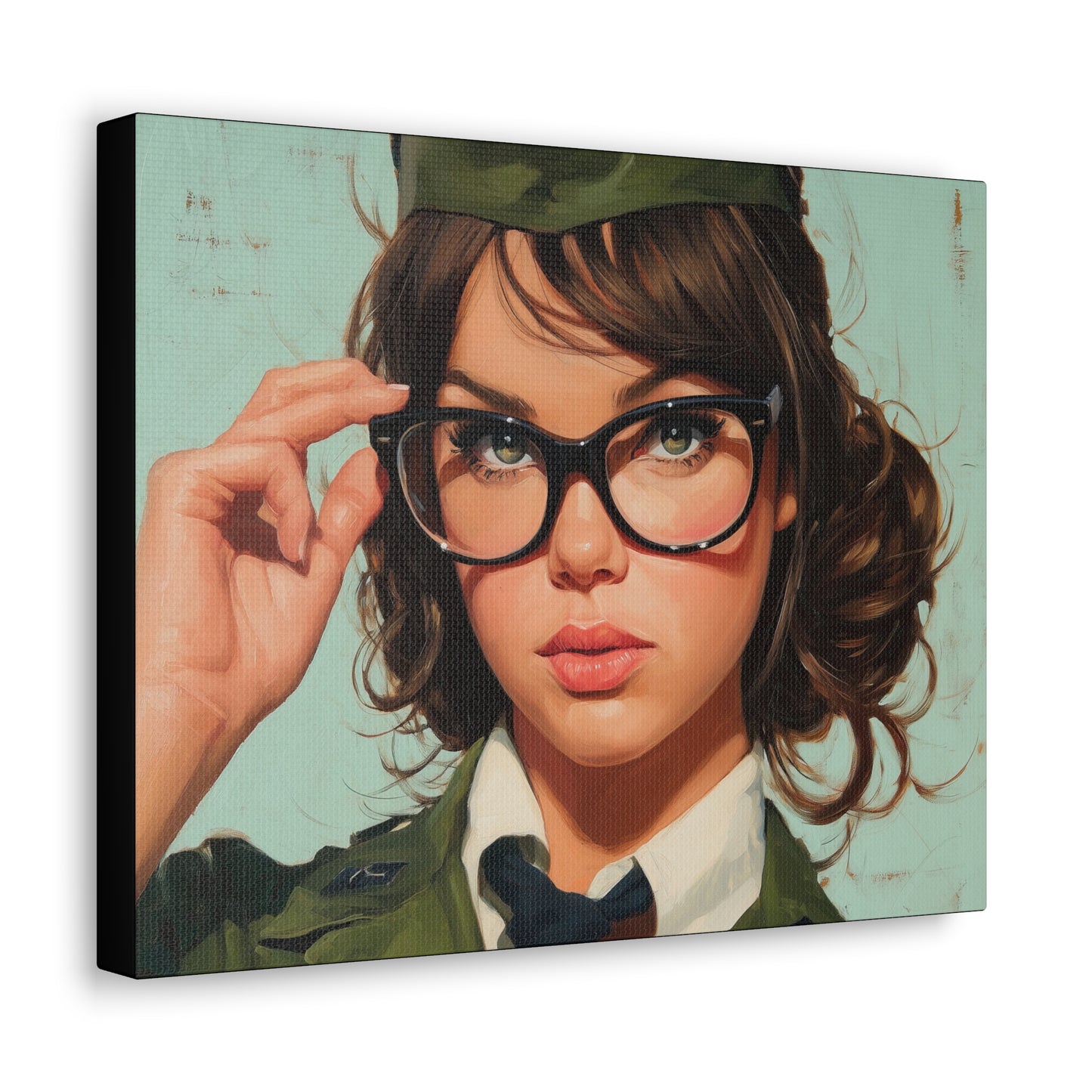 Gallery Wrapped Canvas, Liberty and Lace Art Canvas, Erotic Pinup Art Canvas – Piper