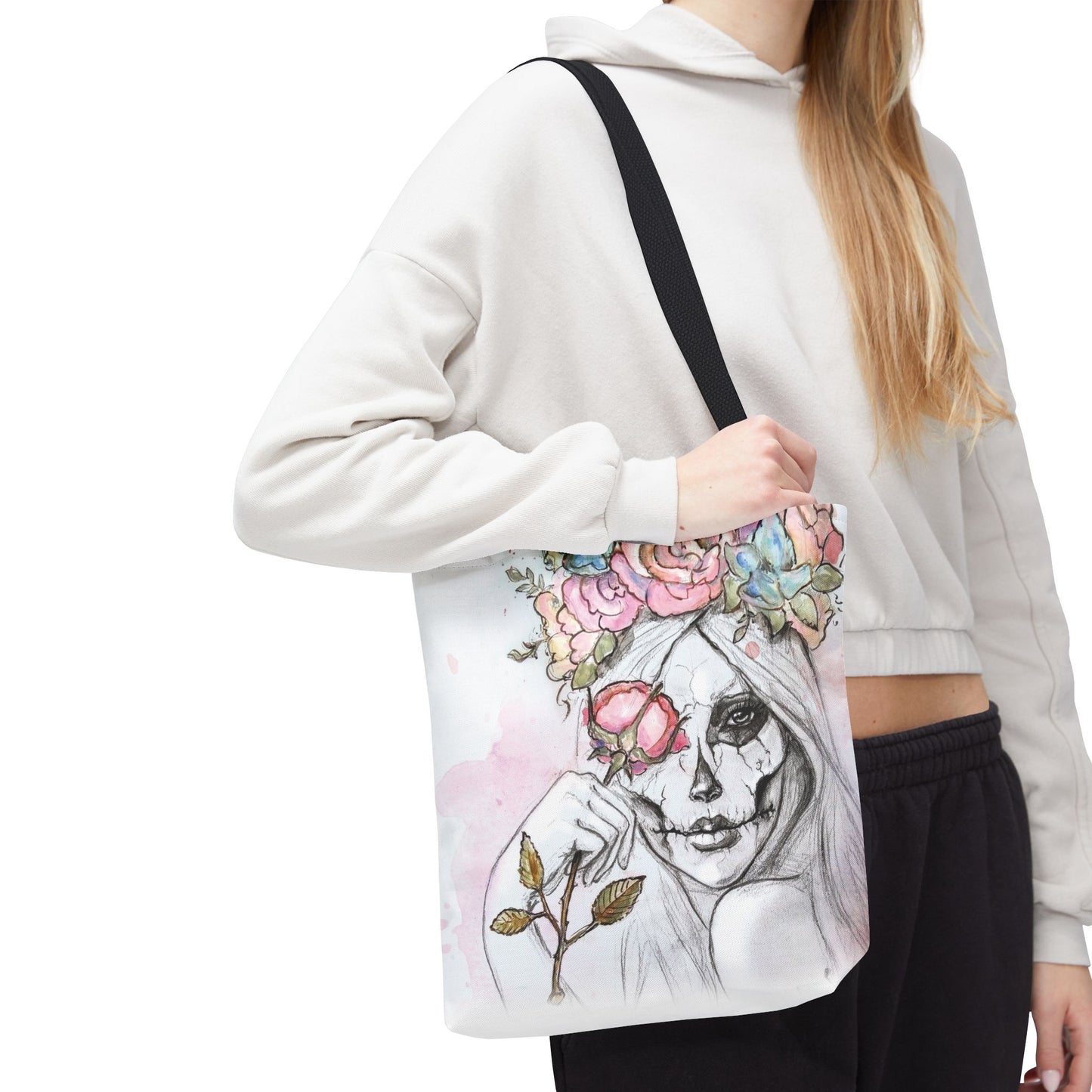 Calavera Catrina Tote Bag, Utility Tote - Dia de los Muertos Tote - Day of the Dead