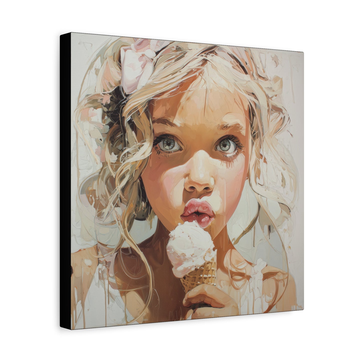 Gallery Wrapped Canvas, Sweet Summer Nostalgia, Sugar and Spice Art Canvas, Ice Cream Dreams Art – Briony