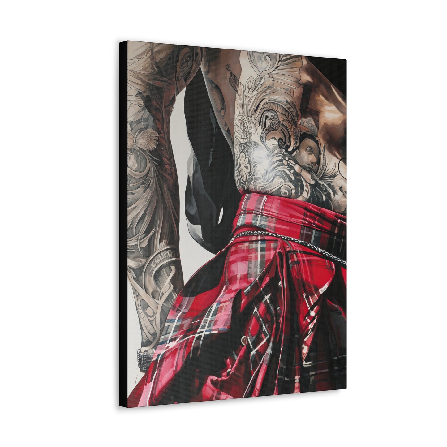 Gallery Wrapped Canvas, Kilts and Carnage Art Canvas, Erotic Pinup Art Canvas – Alexander