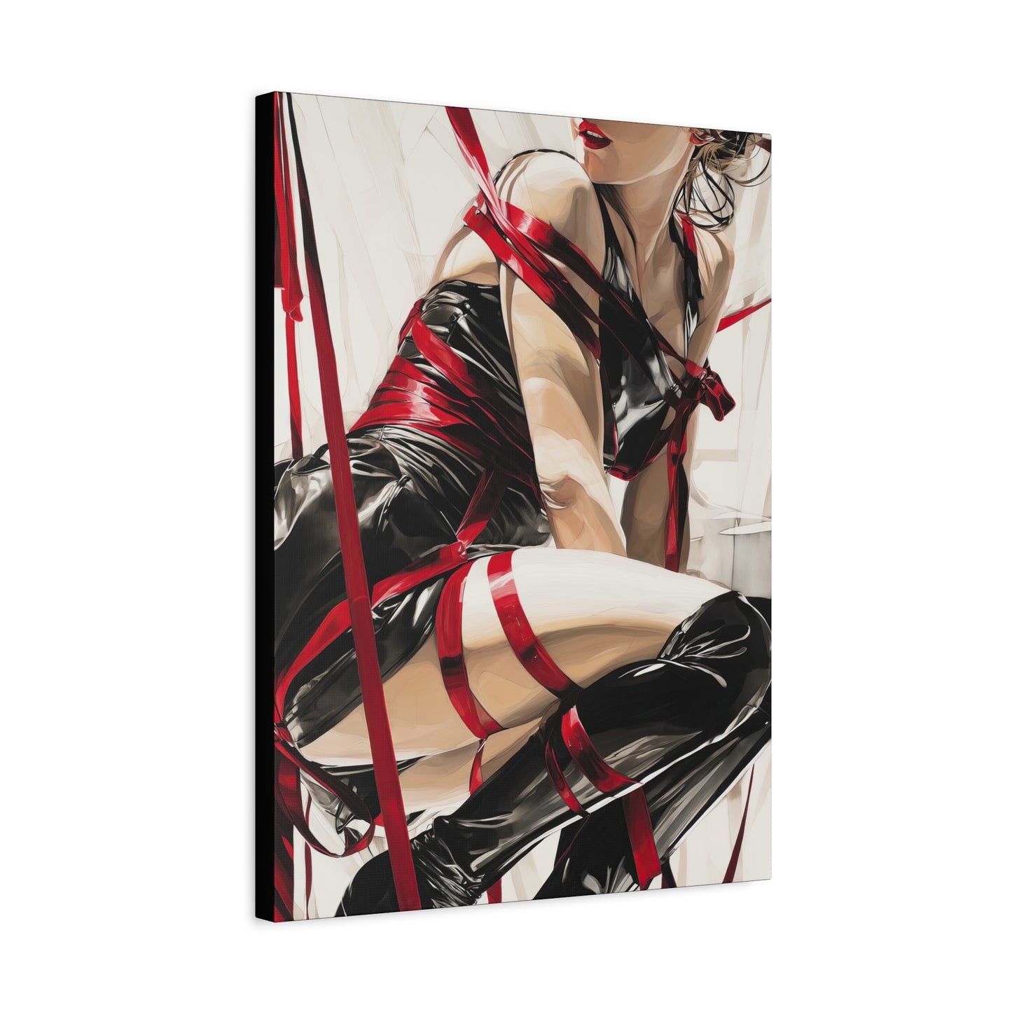 Gallery Wrapped Canvas, Ropes and Reverence Art Canvas, Erotic Shibari Art Canvas – Monica