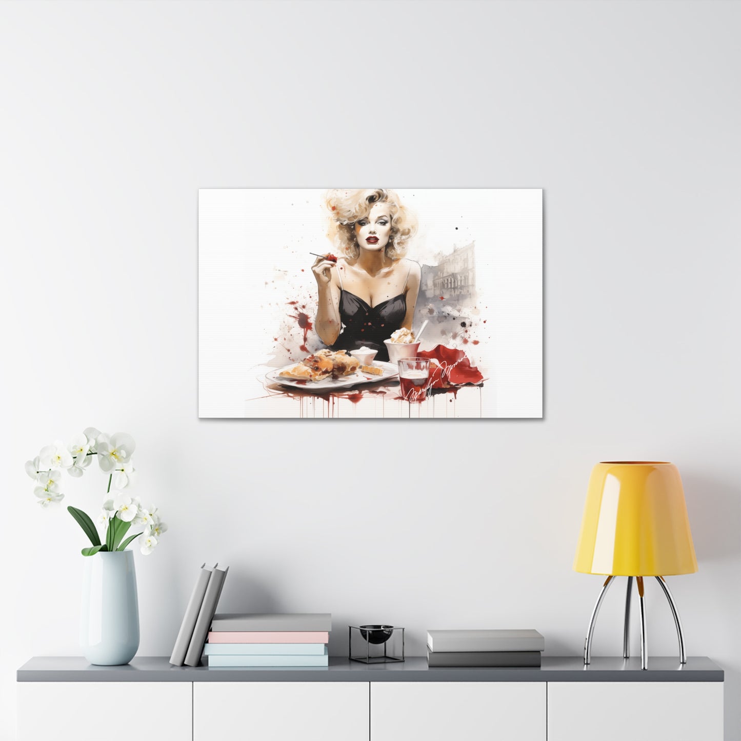Canvas Wall Art, Gallery Wrapped Pop Art, Celebrity Wall Art – Marilyn Monroe - Cafe
