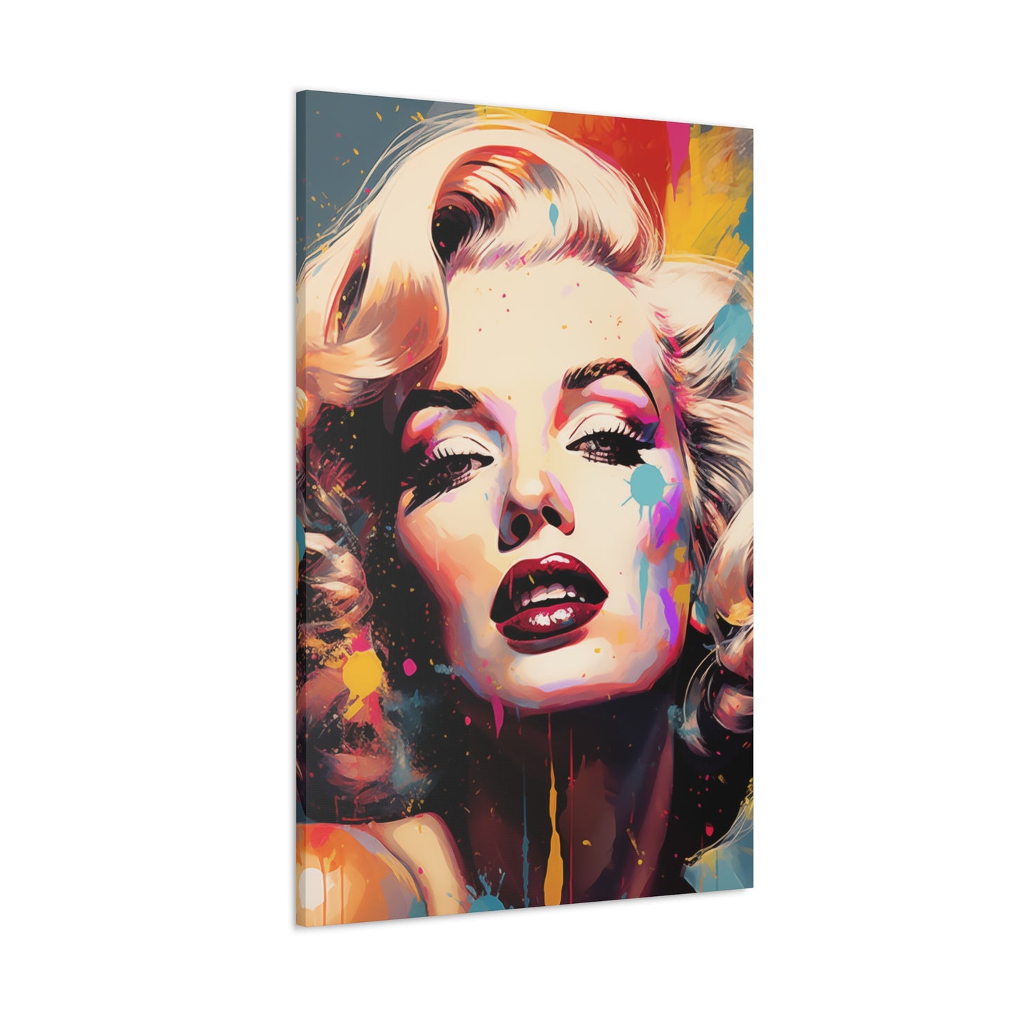 Canvas Wall Art, Gallery Wrapped Pop Art, Celebrity Wall Art – Marilyn Monroe - Abstract