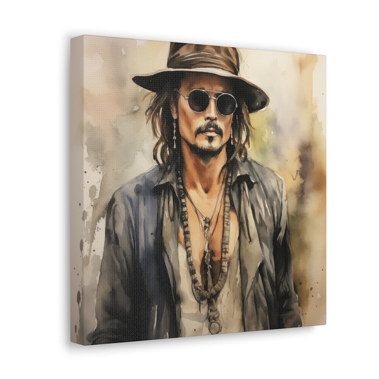 Gallery Wrapped Canvas, Celebrity Inspired, Pop Art Canvas – Johnny