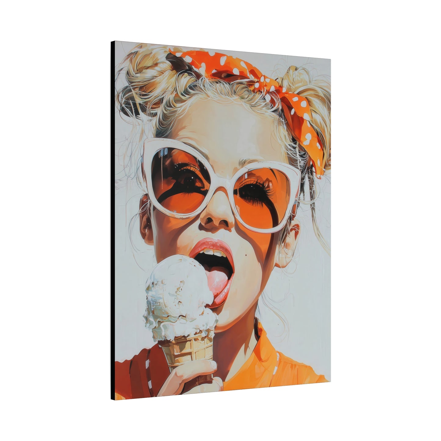 Gallery Wrapped Canvas, Sweet Summer Nostalgia, Sugar and Spice Art Canvas, Ice Cream Dreams Art – Birdie