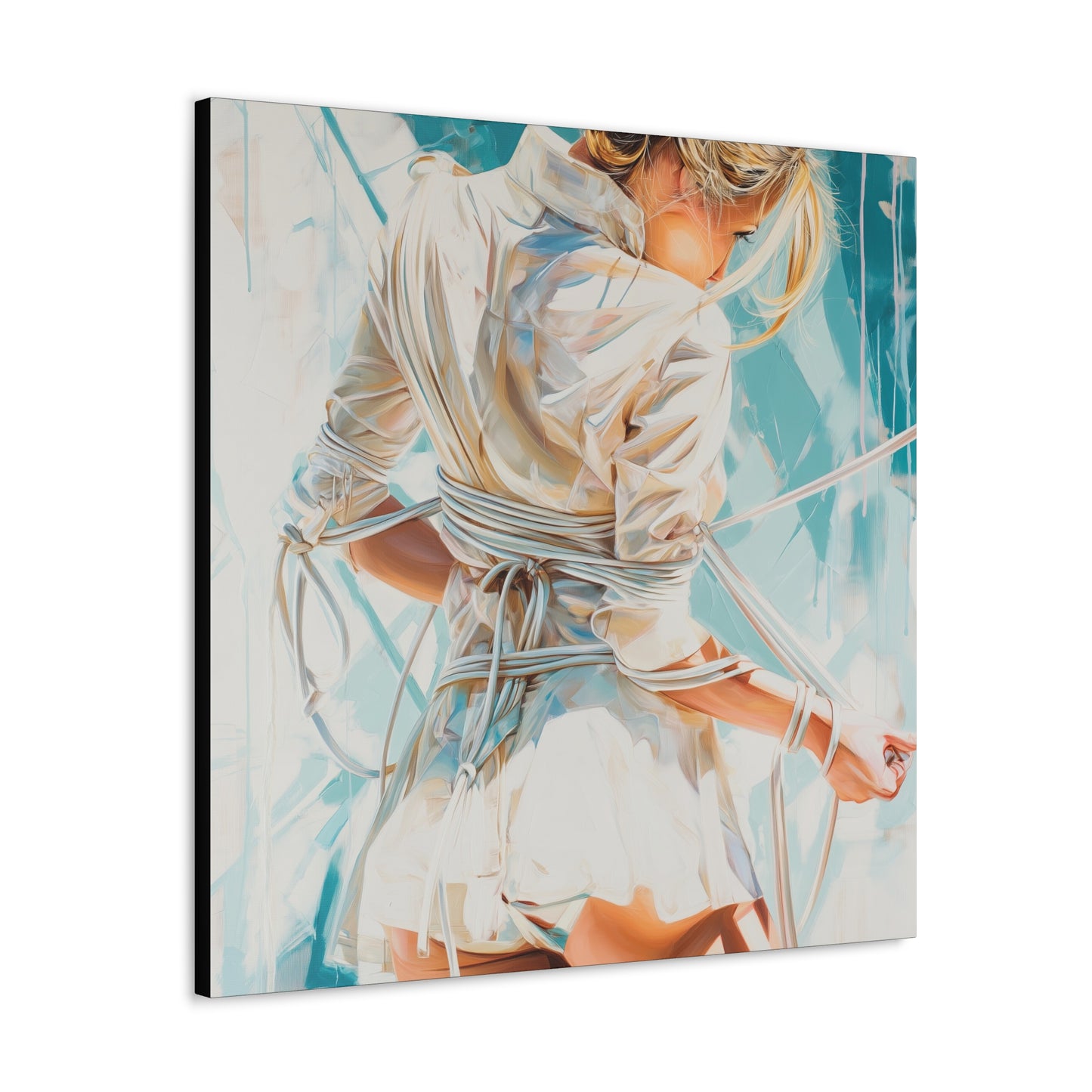 Gallery Wrapped Canvas, Ropes and Reverence Art Canvas, Erotic Shibari Art Canvas – Hannah's Sister