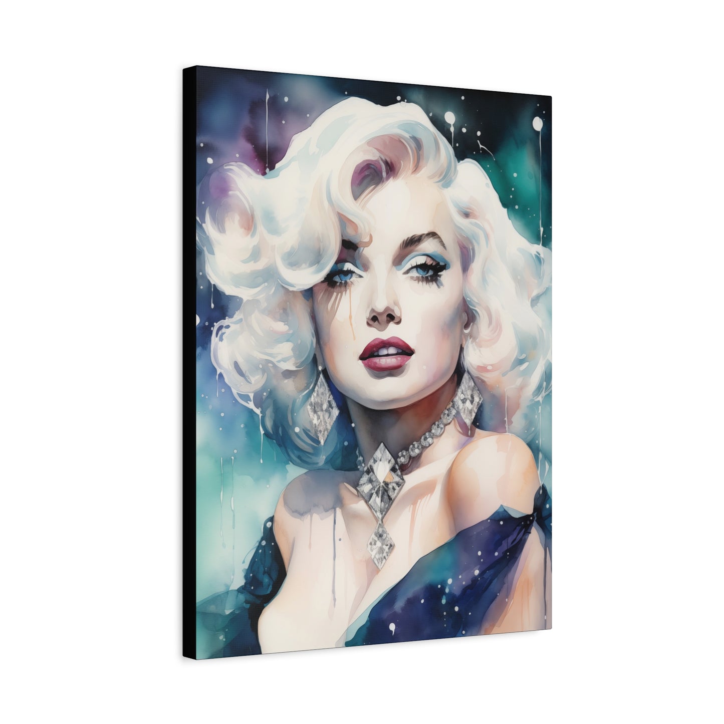 Canvas Wall Art, Gallery Wrapped Pop Art, Celebrity Wall Art – Marilyn Monroe - Diamonds
