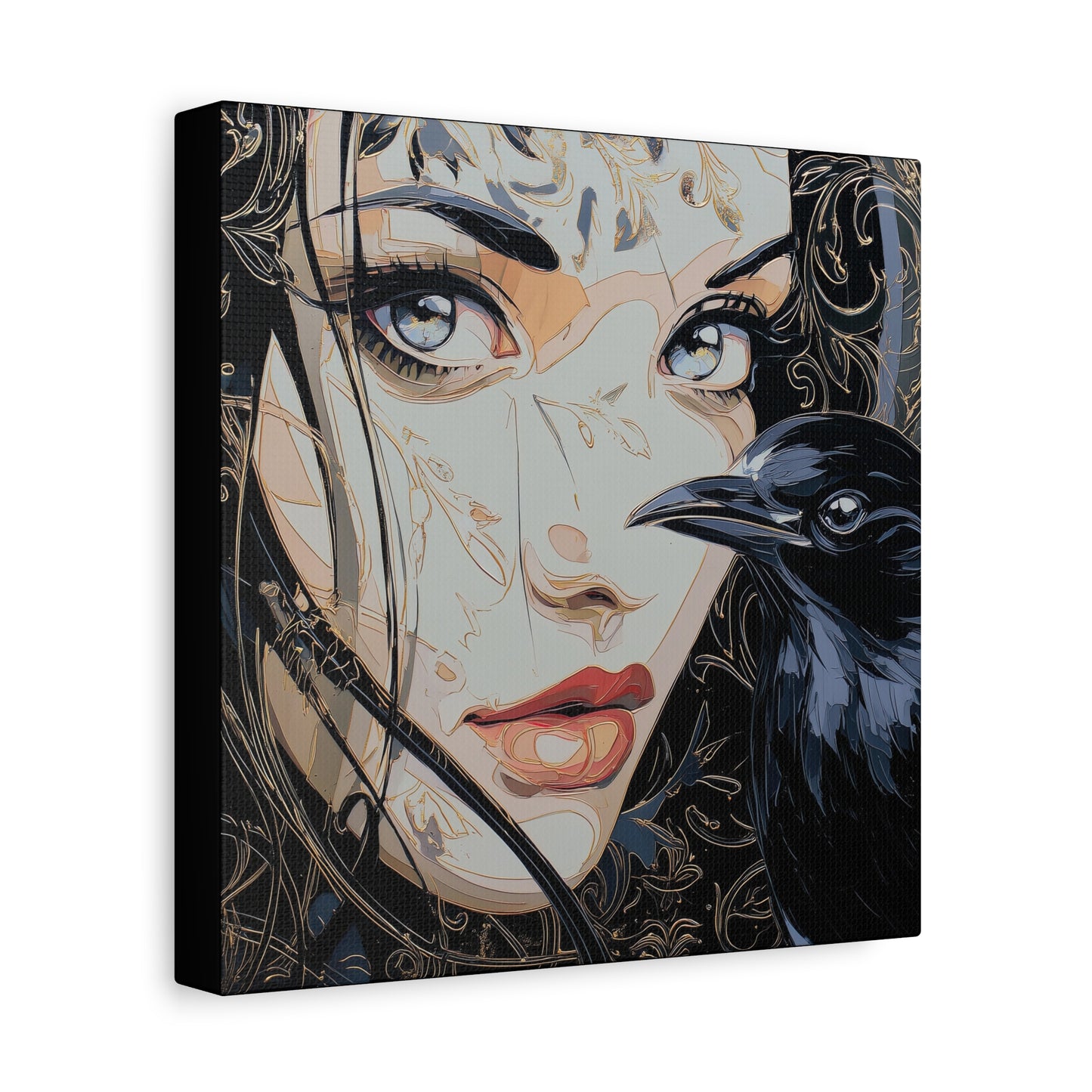 Gallery Wrapped Canvas, Myth and Bones Gothic Art Canvas, Dark Muse Canvas - Luxor