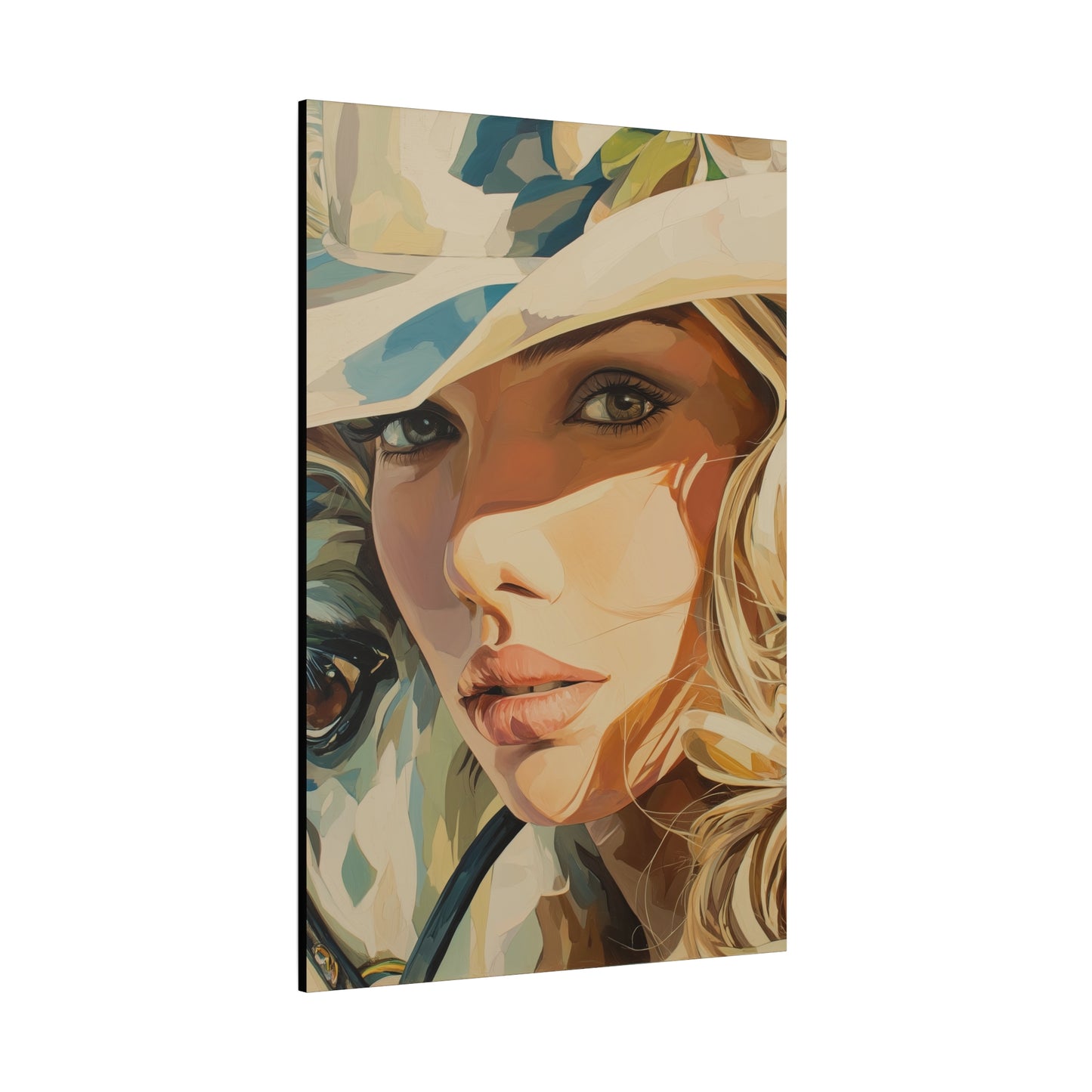 Gallery Wrapped Canvas, Wranglers and Wreckage Art Canvas, Erotic Pinup Art Canvas – Belle