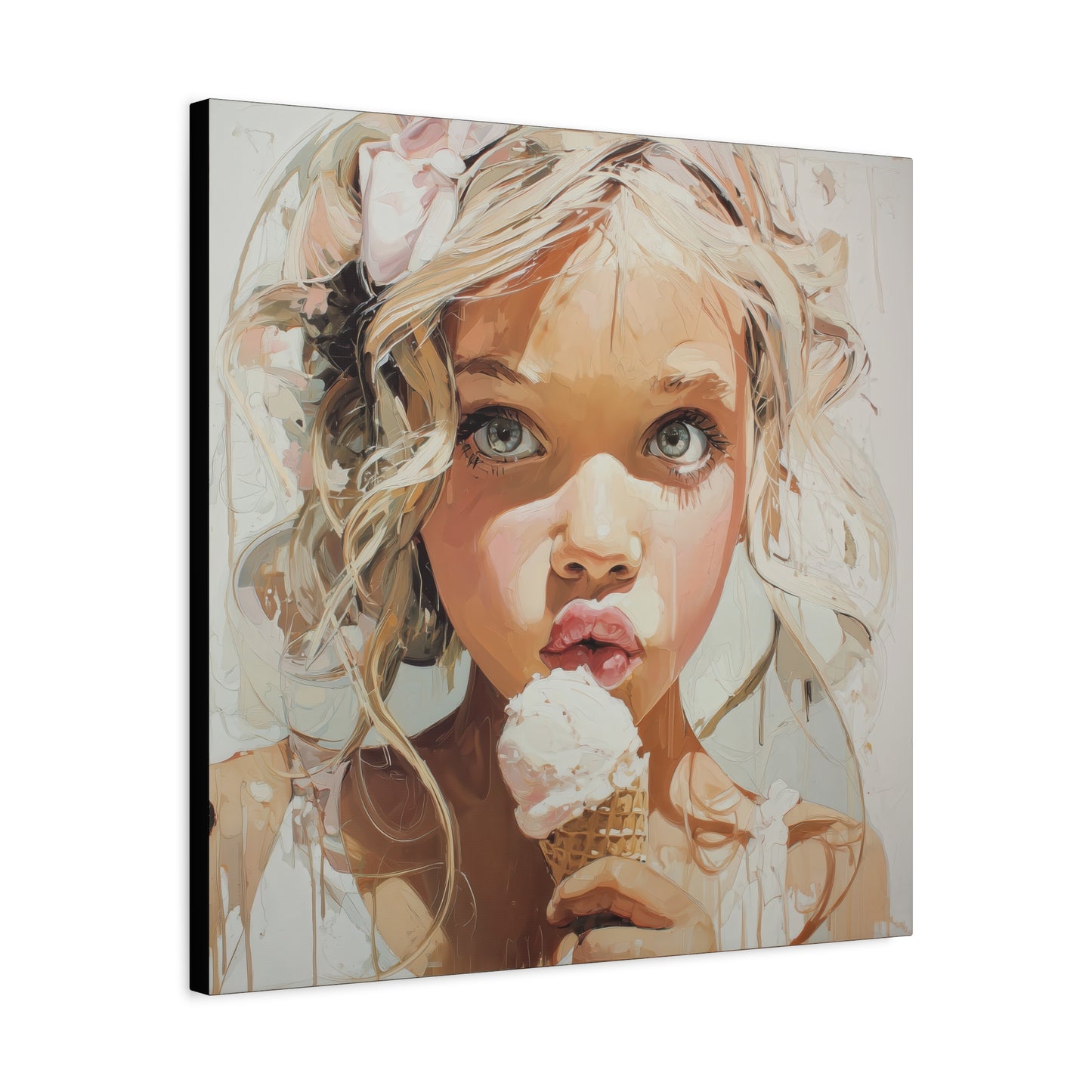 Gallery Wrapped Canvas, Sweet Summer Nostalgia, Sugar and Spice Art Canvas, Ice Cream Dreams Art – Briony