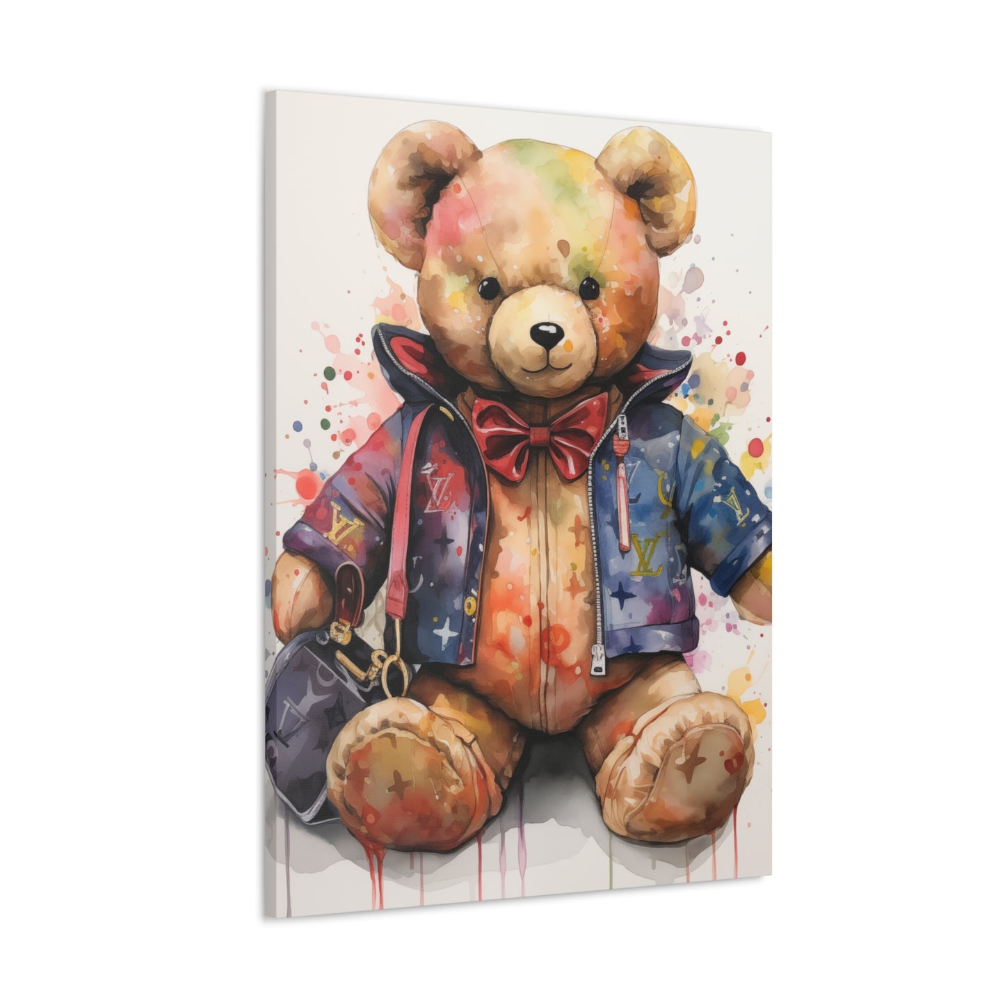Canvas Gallery Wrap - LV Bear Wall Art - Drip