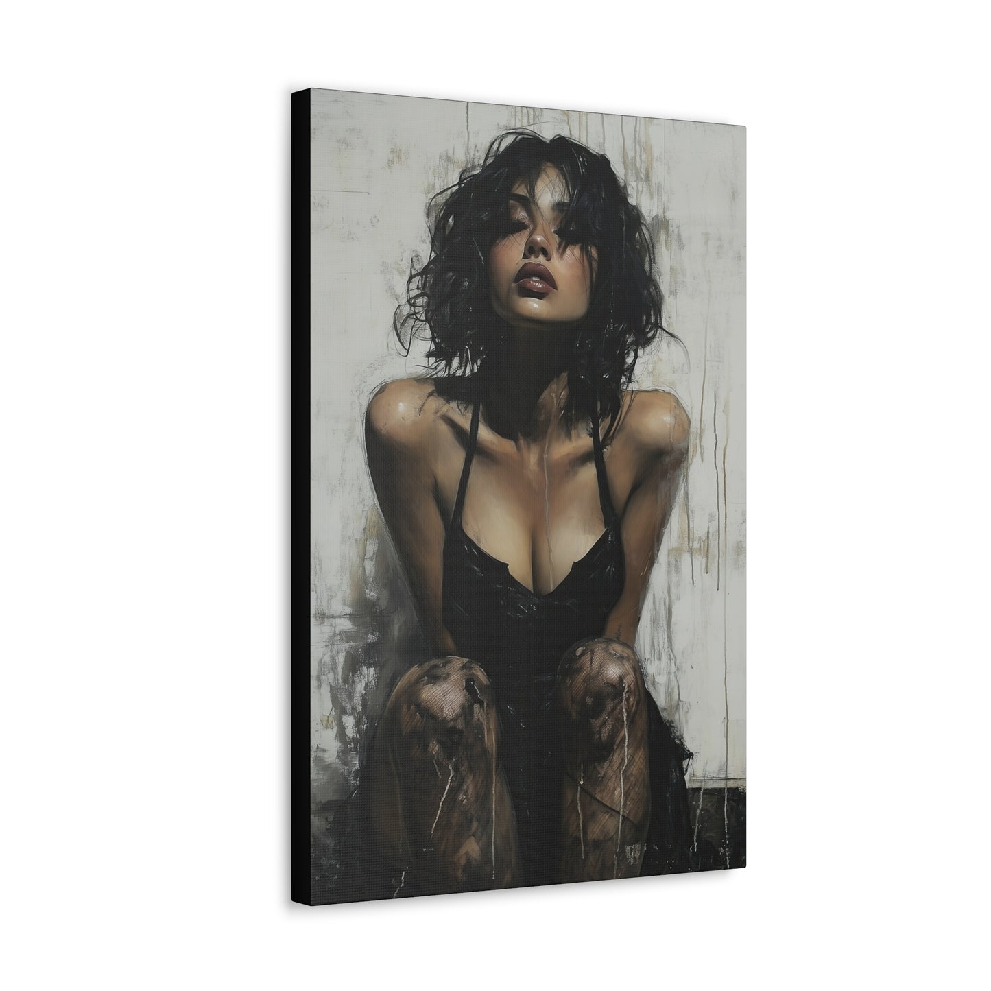 Gallery Wrapped Canvas, Sinners and Saints Art Canvas, Erotic Pinup Art Canvas – Vivienne