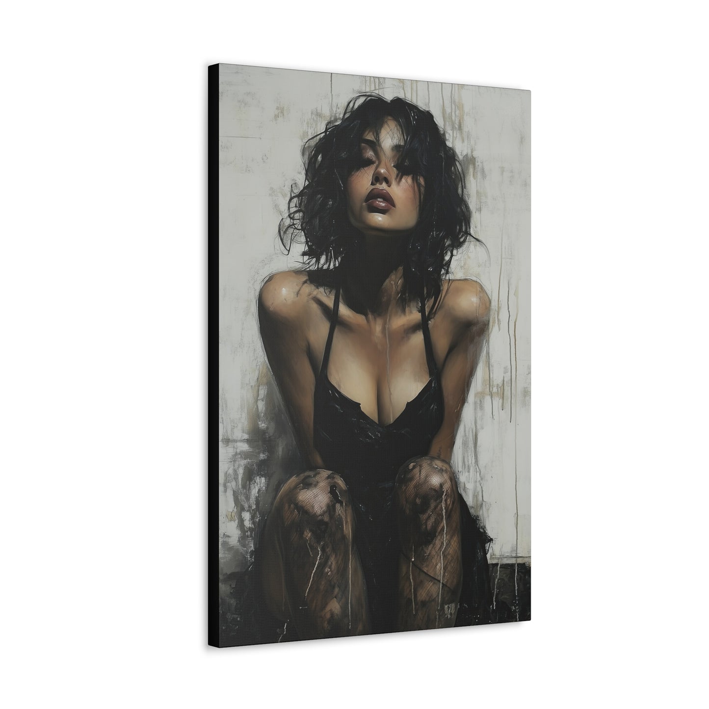 Gallery Wrapped Canvas, Sinners and Saints Art Canvas, Erotic Pinup Art Canvas – Vivienne