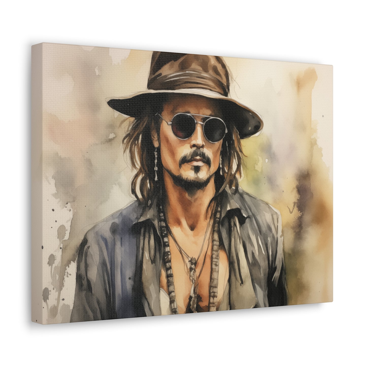 Gallery Wrapped Canvas, Celebrity Inspired, Pop Art Canvas – Johnny