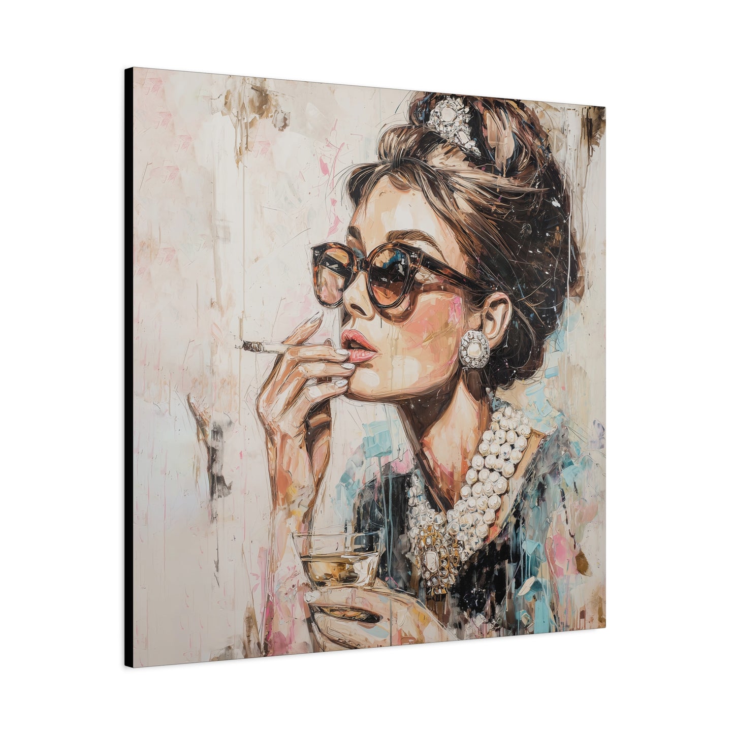 Gallery Wrapped Canvas, The Diva Project Art Canvas, Pinup Art Canvas – Audrey Hepburn - TWO