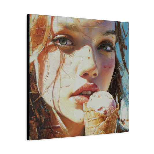 Gallery Wrapped Canvas, Sweet Summer Nostalgia, Sugar and Spice Art Canvas, Ice Cream Dreams Art – Ginny