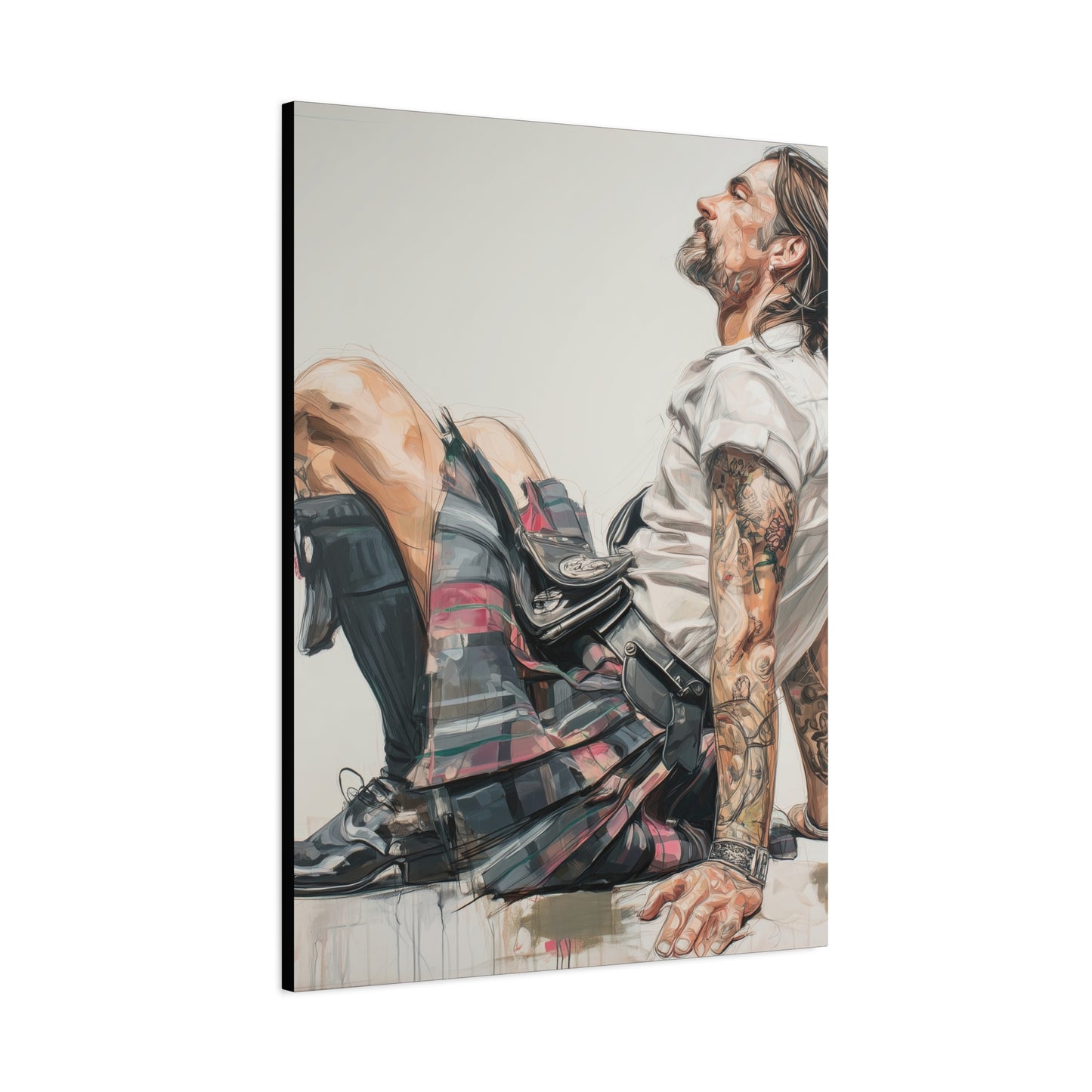 Gallery Wrapped Canvas, Kilts and Carnage Art Canvas, Erotic Pinup Art Canvas – Alastair
