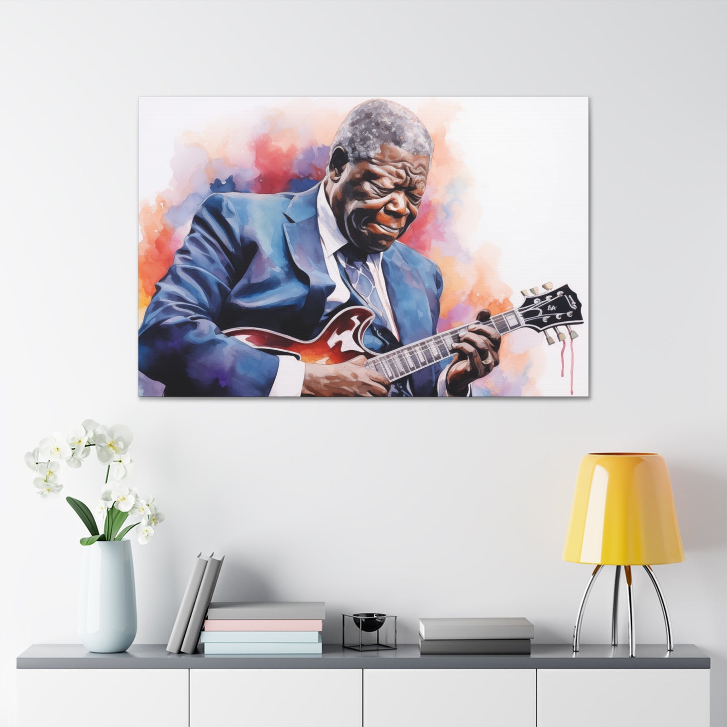 Gallery Wrapped Canvas, Celebrity Inspired, Pop Art Canvas – The King Also