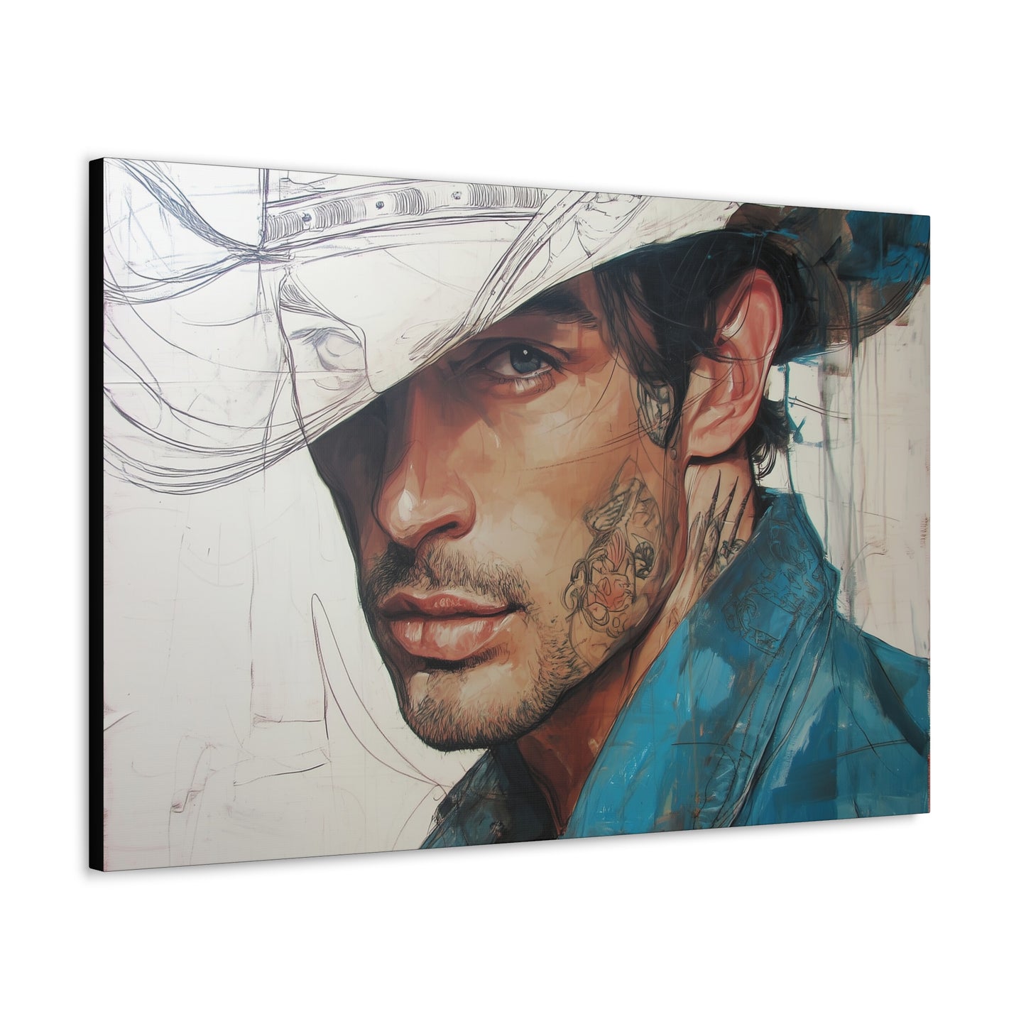 Gallery Wrapped Canvas, Wranglers and Wreckage Art Canvas, Erotic Pinup Art Canvas – Jack