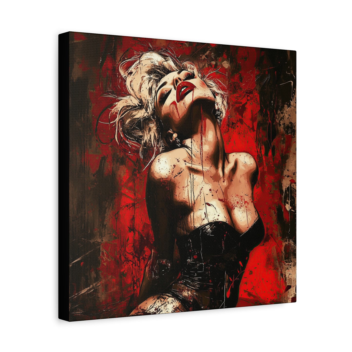 Gallery Wrapped Canvas, Guilt and Grit Adult Art Canvas, Erotic Pinup Art Canvas – Tabitha
