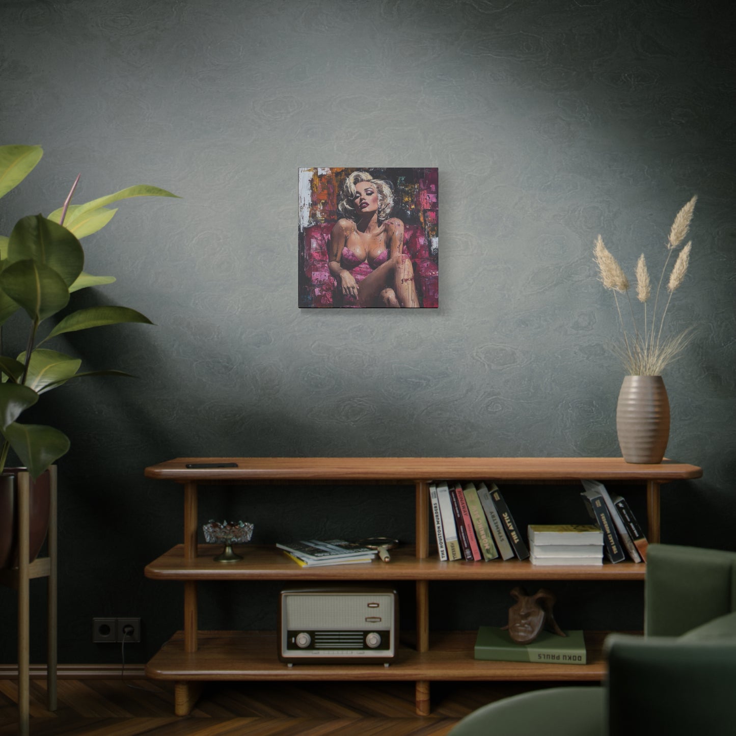 Gallery Wrapped Canvas, Guilt and Grit Art Canvas, Erotic Pinup Art Canvas – Alexis