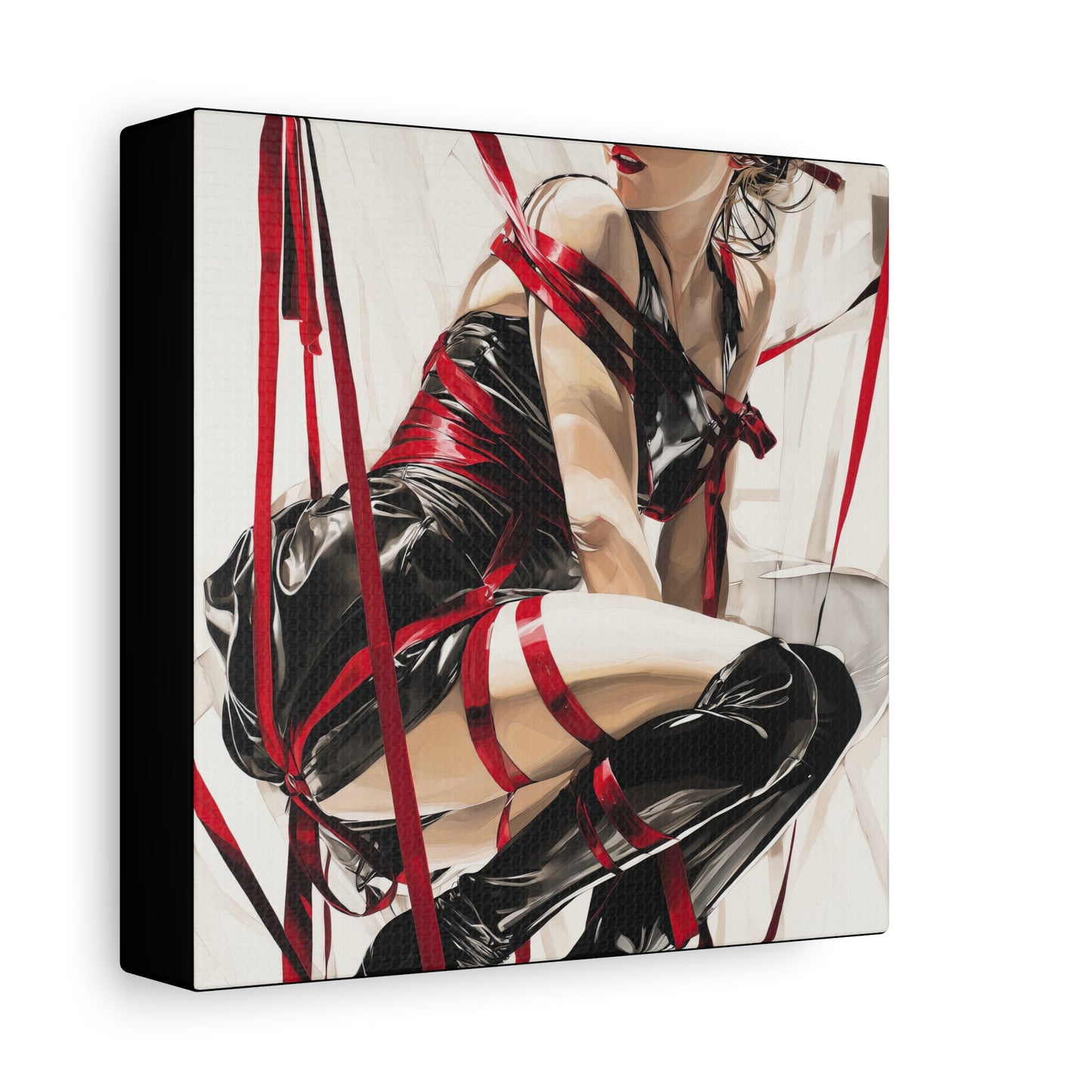 Gallery Wrapped Canvas, Ropes and Reverence Art Canvas, Erotic Shibari Art Canvas – Monica