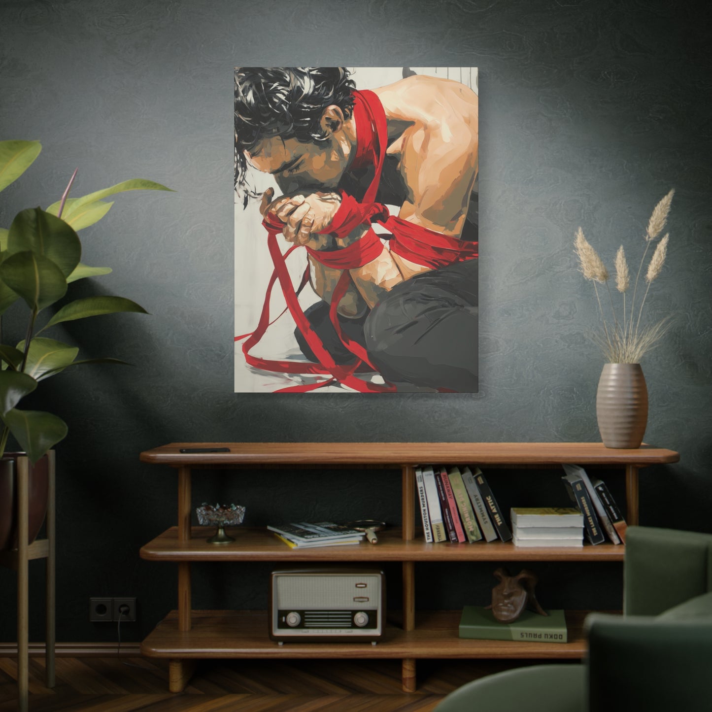 Gallery Wrapped Canvas, Ropes and Reverence Art Canvas, Erotic Shibari Art Canvas – Theo