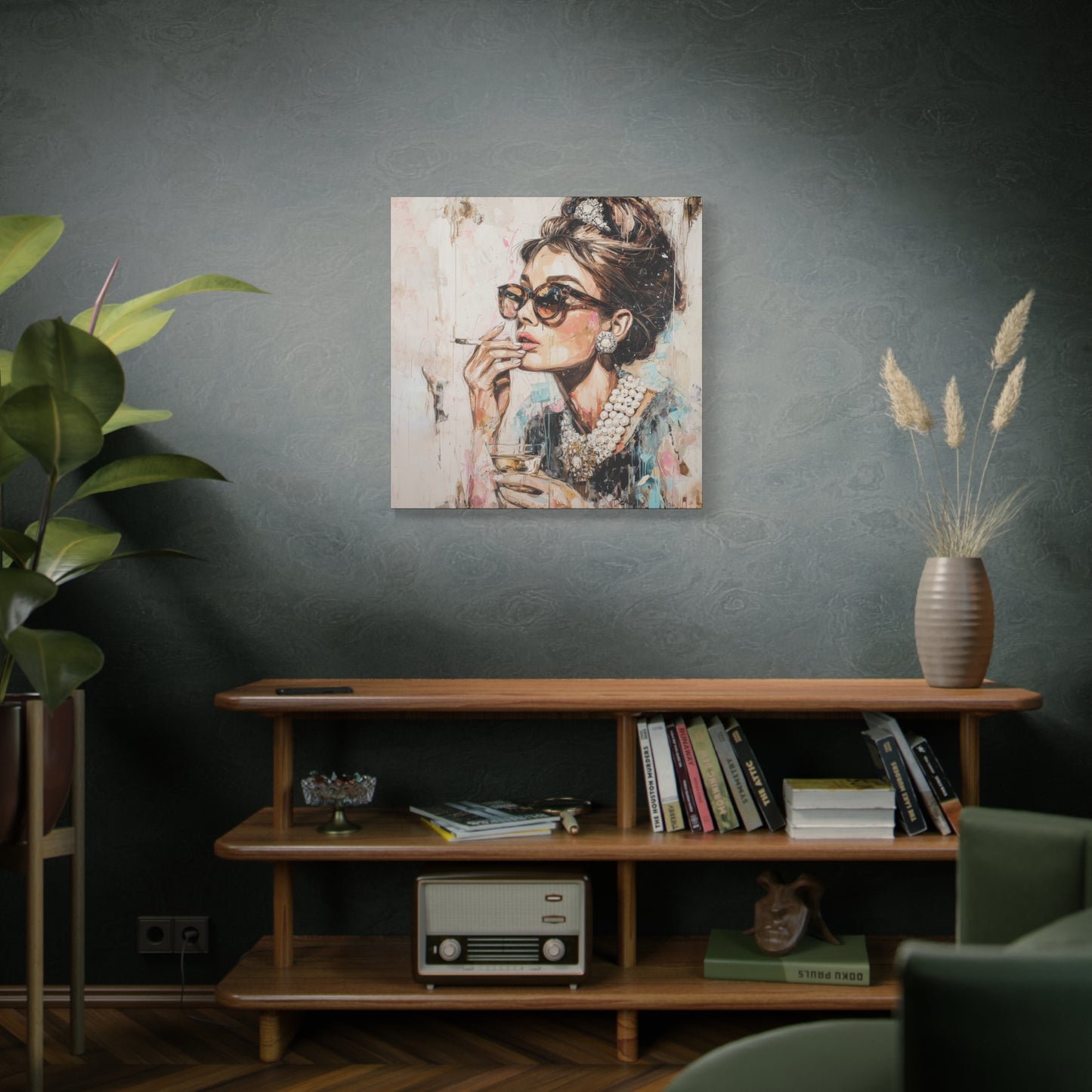 Gallery Wrapped Canvas, The Diva Project Art Canvas, Pinup Art Canvas – Audrey Hepburn - TWO