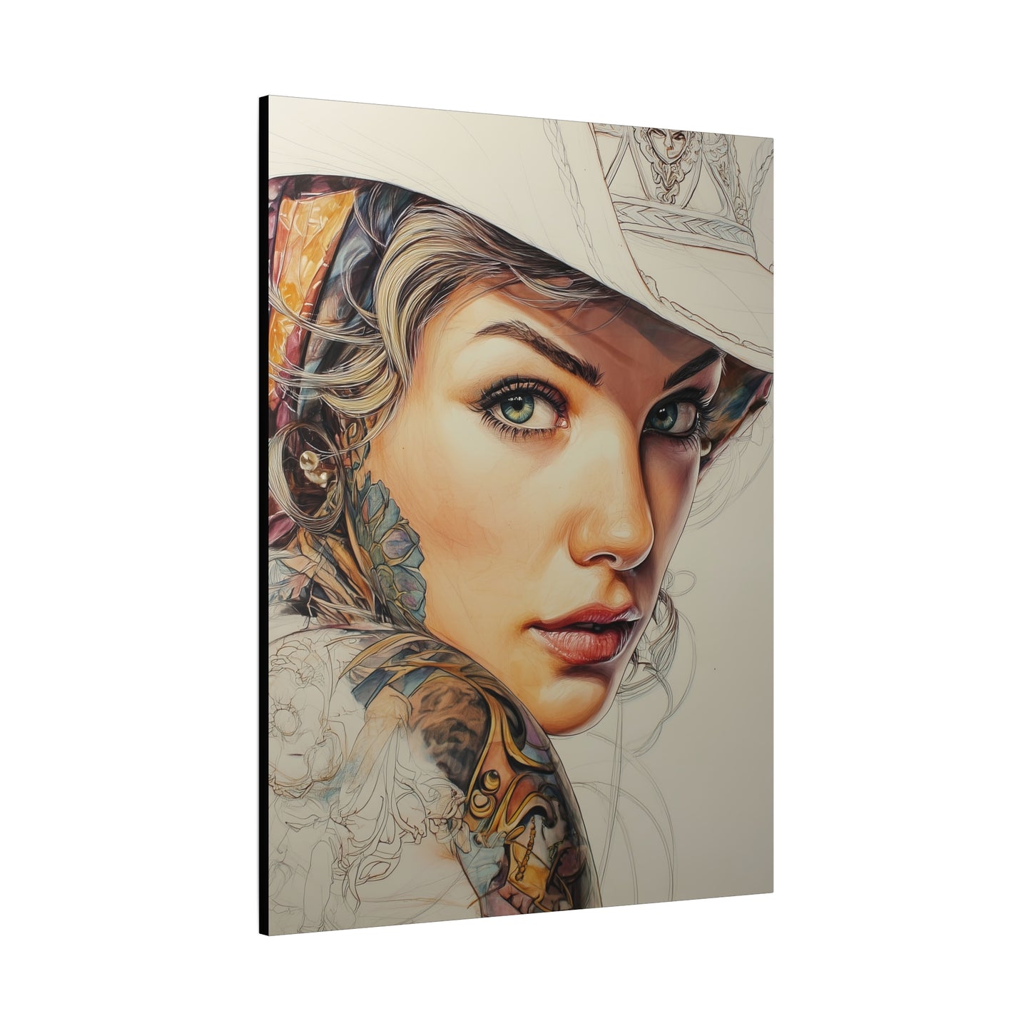 Gallery Wrapped Canvas, Wranglers and Wreckage Art Canvas, Erotic Pinup Art Canvas – Shiloh