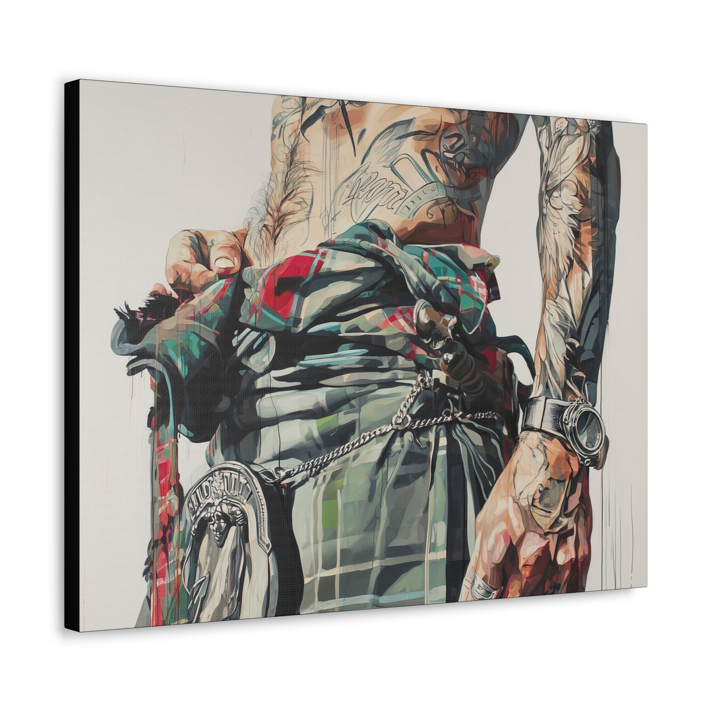 Gallery Wrapped Canvas, Kilts and Carnage Art Canvas, Erotic Pinup Art Canvas – Rory