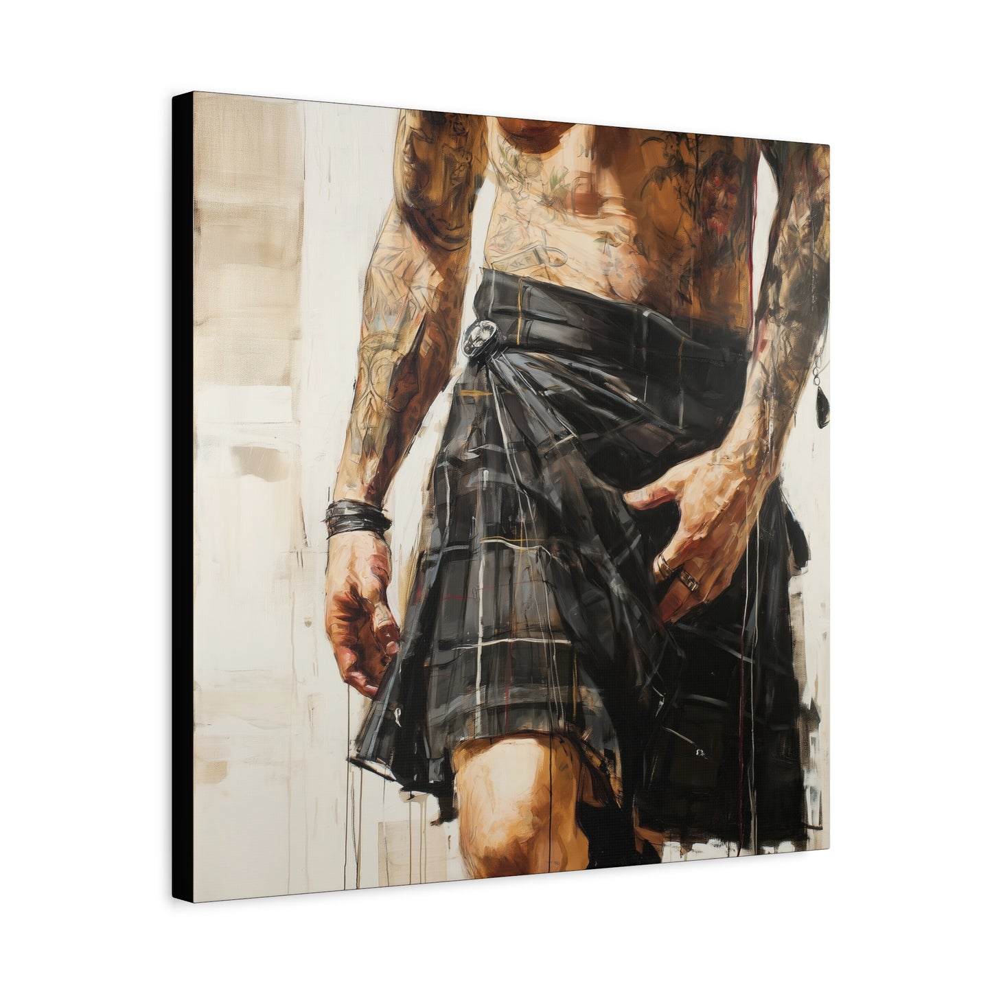 Gallery Wrapped Canvas, Kilts and Carnage Art Canvas, Erotic Pinup Art Canvas – Brodie