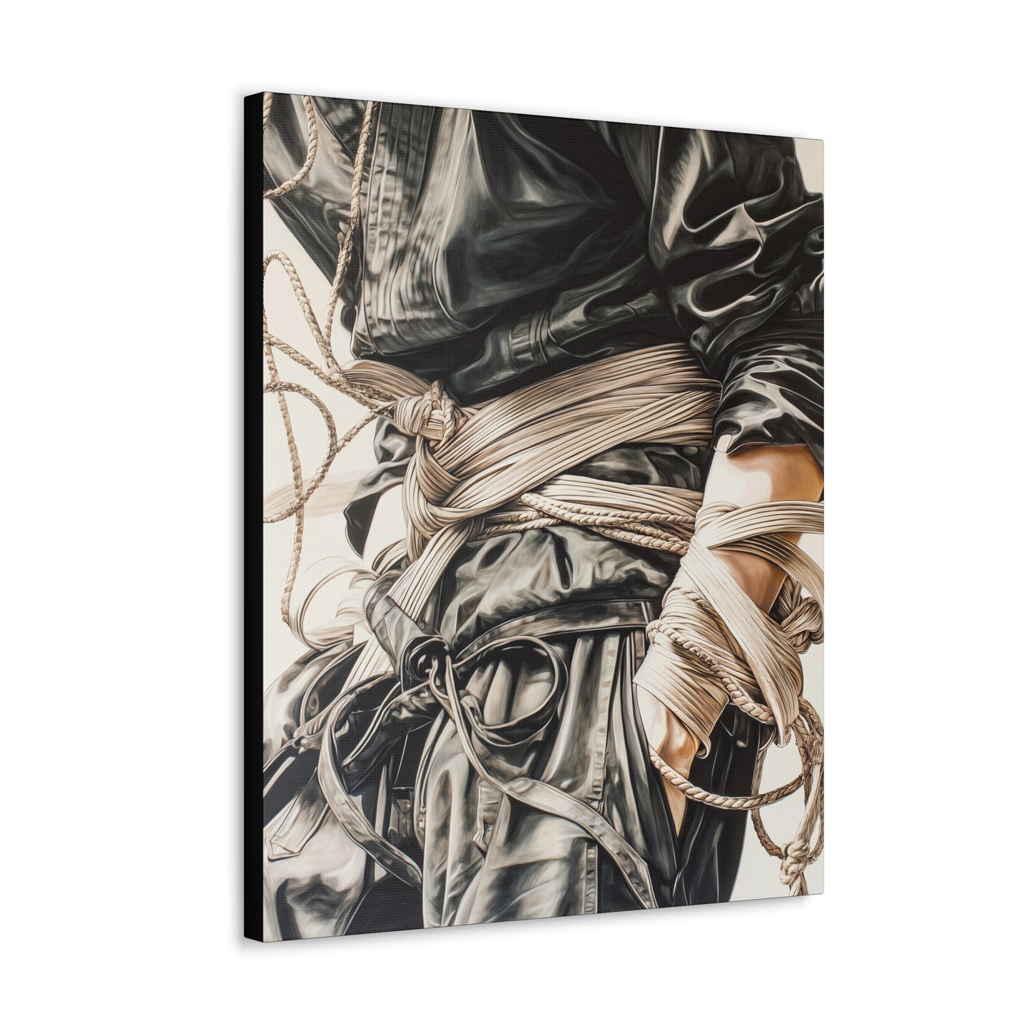 Gallery Wrapped Canvas, Ropes and Reverence Art Canvas, Erotic Shibari Art Canvas – Henri