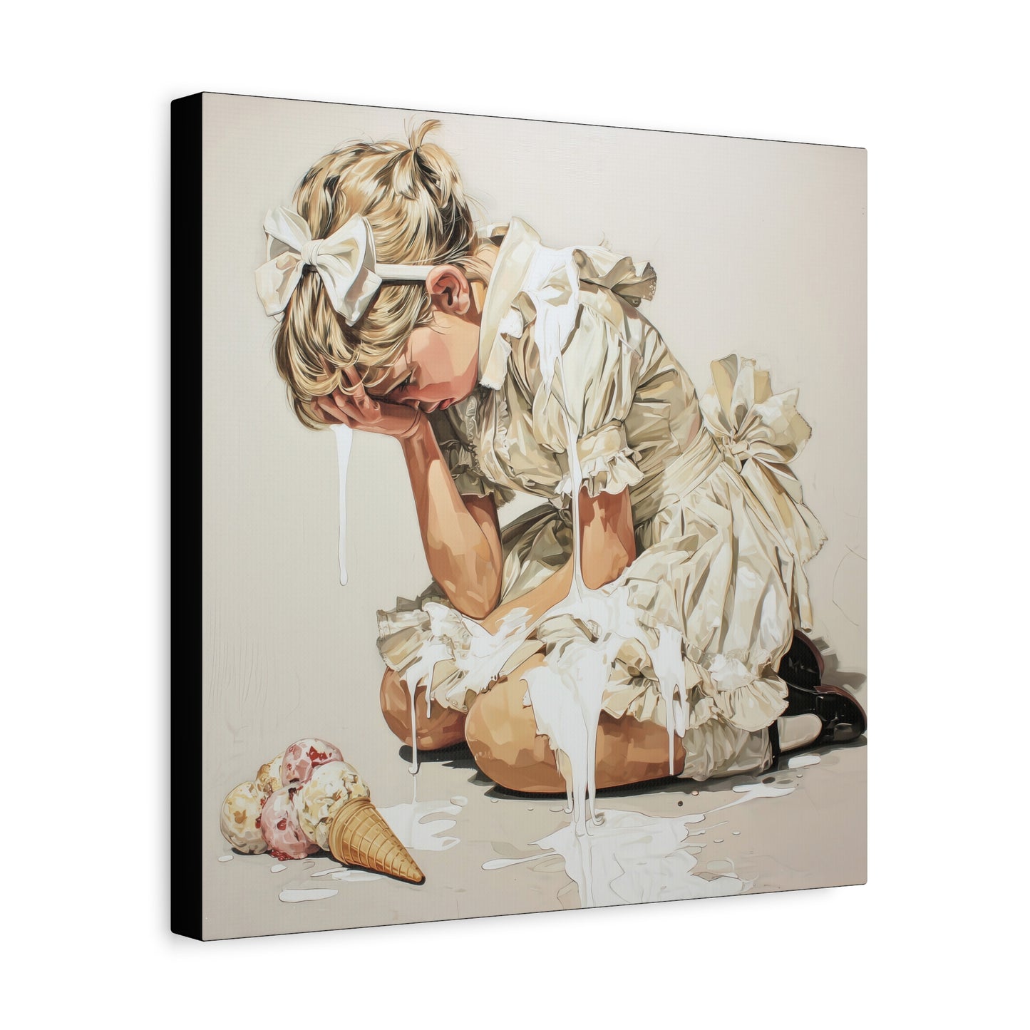 Gallery Wrapped Canvas, Sweet Summer Nostalgia, Sugar and Spice Art Canvas, Ice Cream Dreams Art – Clara