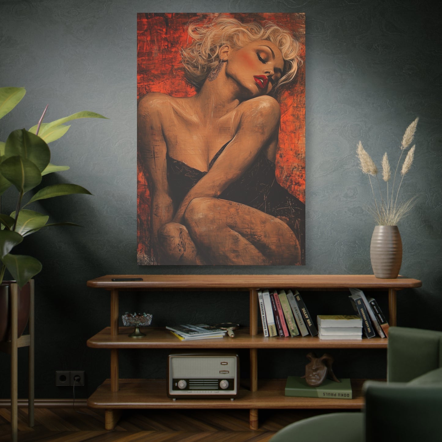 Gallery Wrapped Canvas, Guilt and Grit Adult Art Canvas, Erotic Pinup Art Canvas – Aurora