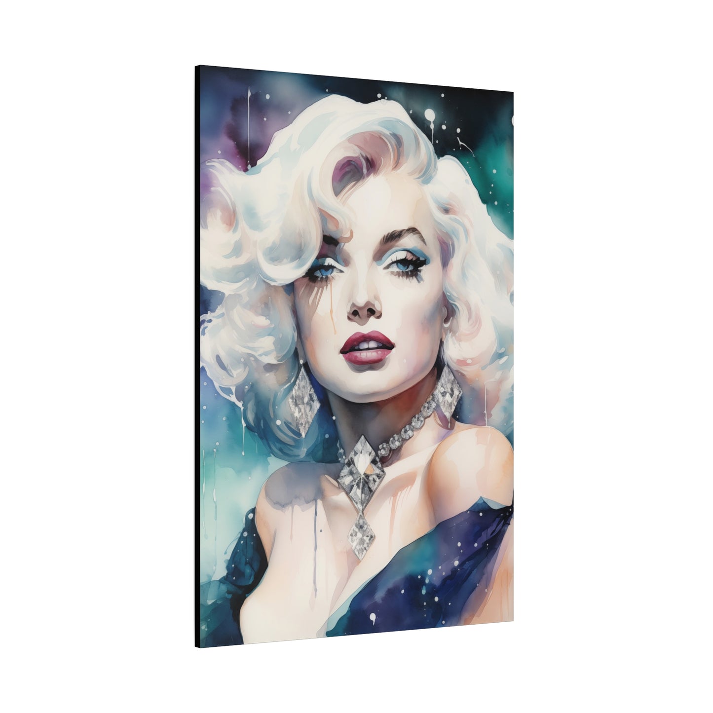 Canvas Wall Art, Gallery Wrapped Pop Art, Celebrity Wall Art – Marilyn Monroe - Diamonds