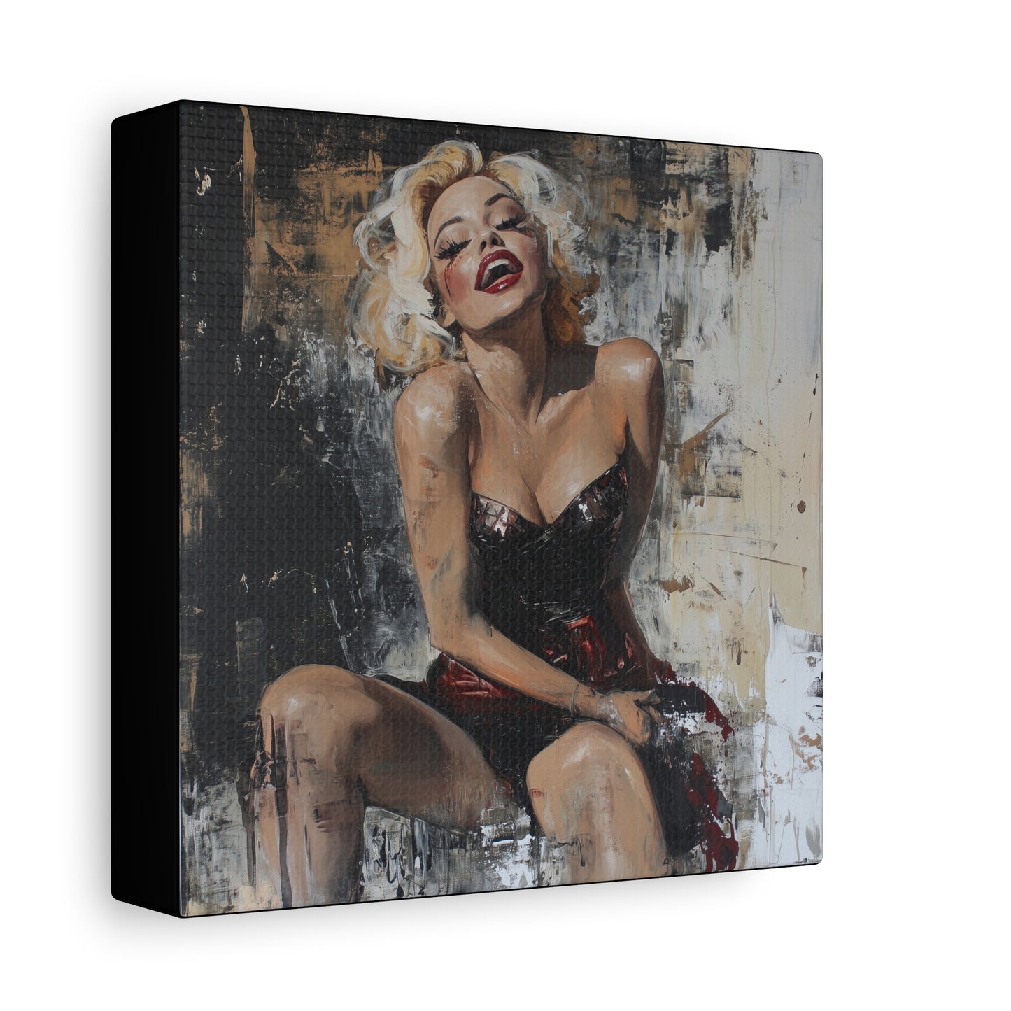 Gallery Wrapped Canvas, Guilt and Grit Adult Art Canvas, Erotic Pinup Art Canvas – Aria