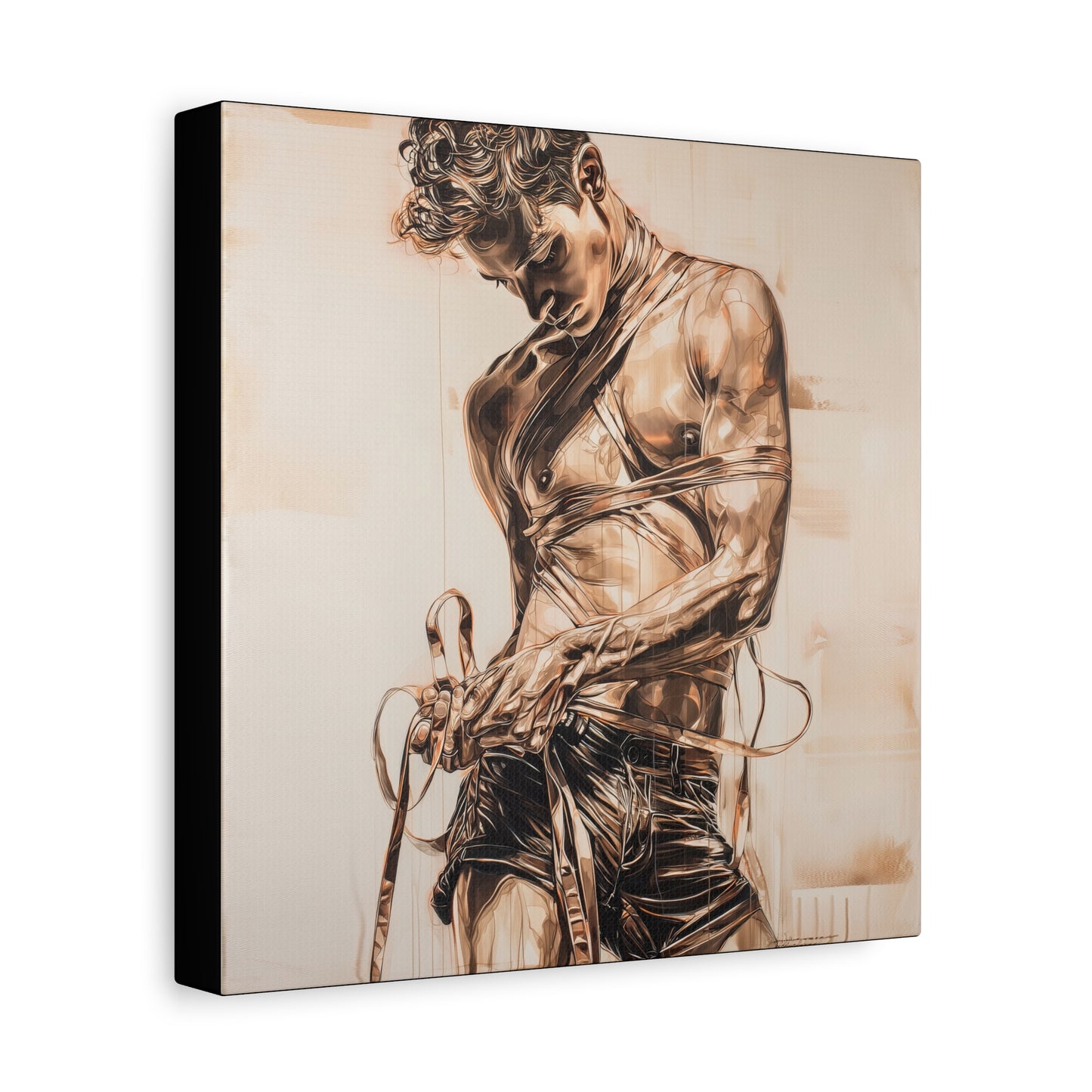 Gallery Wrapped Canvas, Ropes and Reverence Art Canvas, Erotic Shibari Art Canvas – Orion