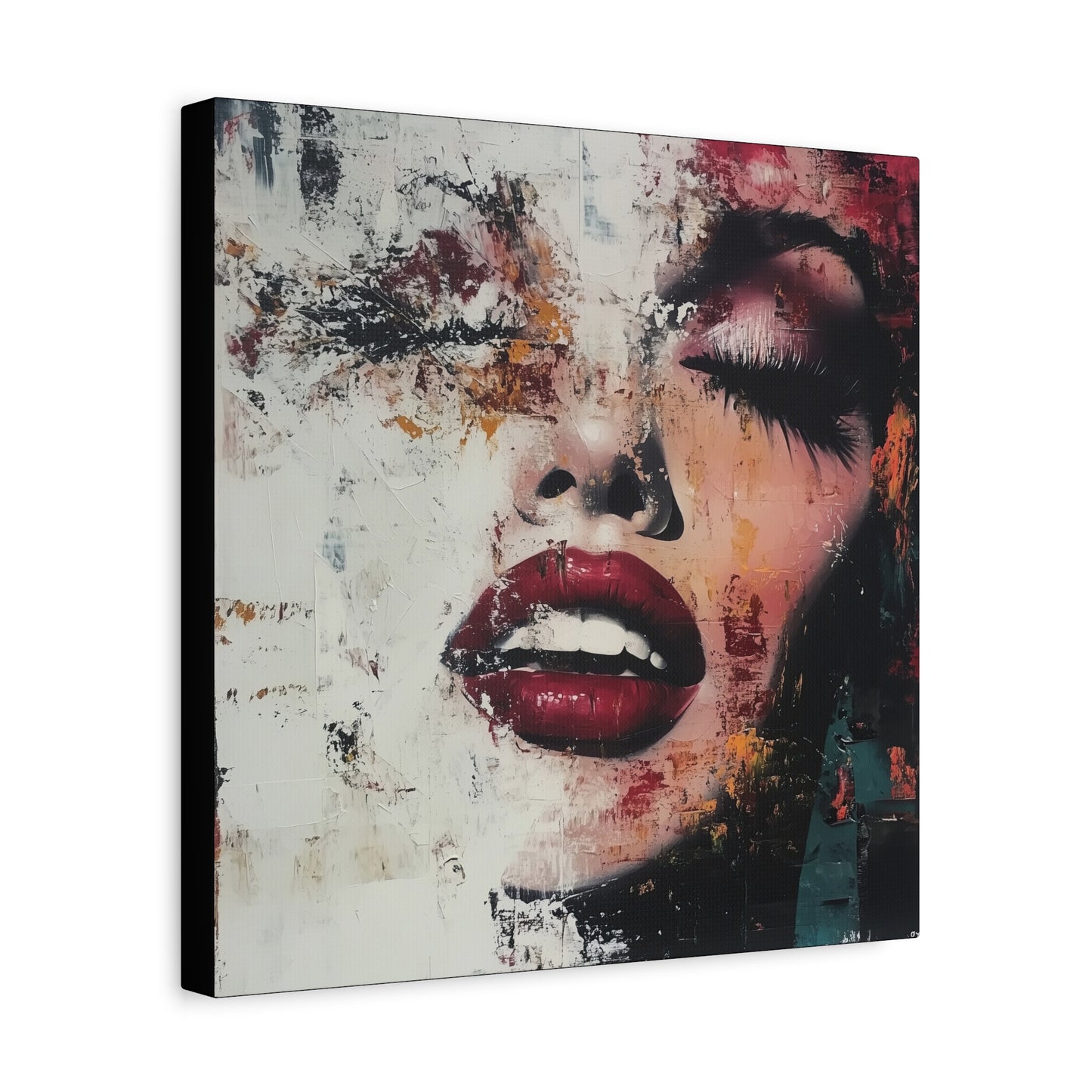 Gallery Wrapped Canvas, Guilt and Grit Adult Art Canvas, Erotic Pinup Art Canvas – Simone