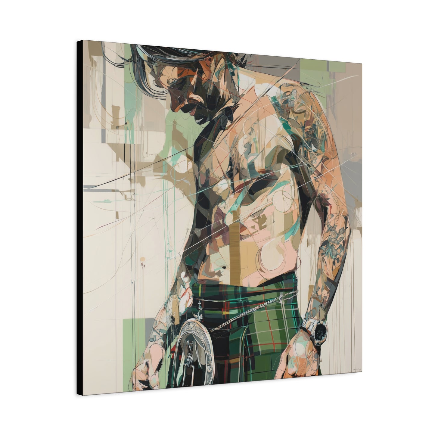 Gallery Wrapped Canvas, Kilts and Carnage Art Canvas, Erotic Pinup Art Canvas – Ewan