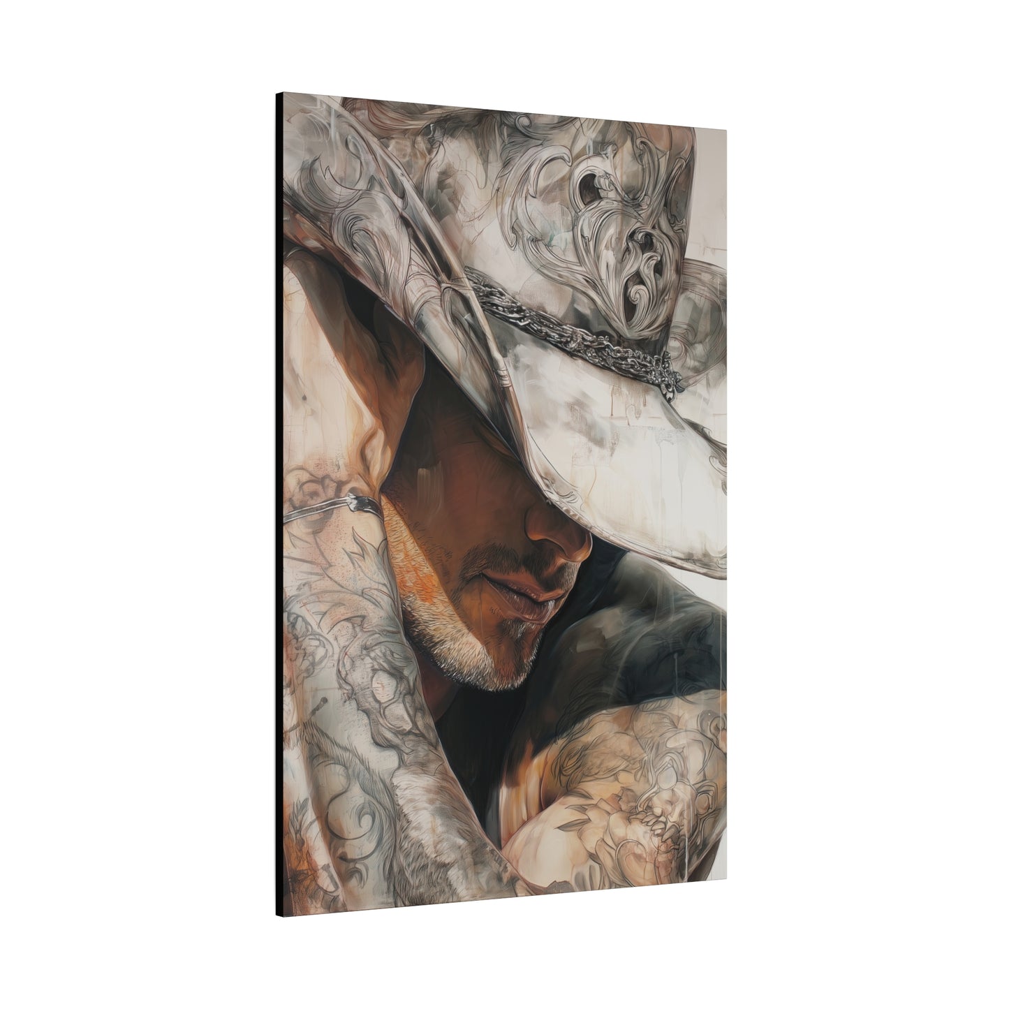 Gallery Wrapped Canvas, Wranglers and Wreckage Art Canvas, Erotic Pinup Art Canvas – Chase