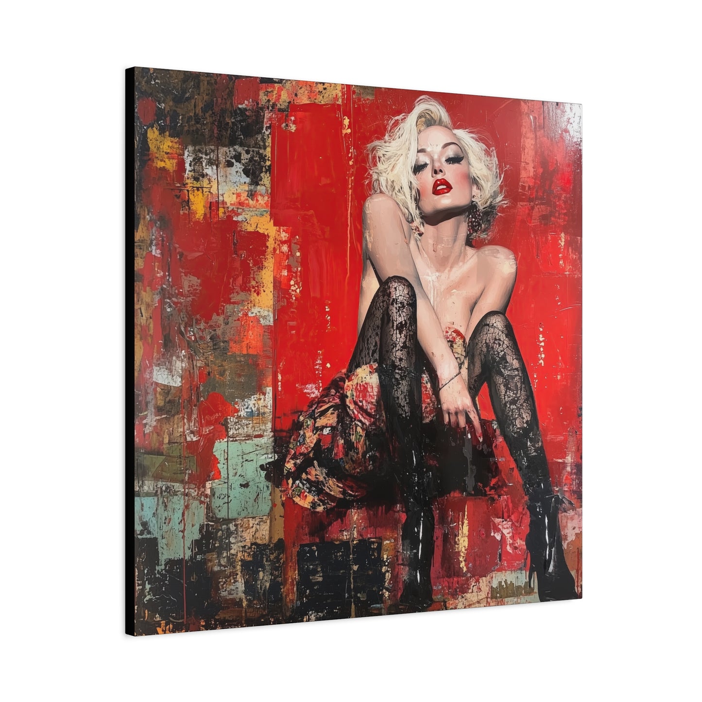 Gallery Wrapped Canvas, Guilt and Grit Adult Art Canvas, Erotic Pinup Art Canvas – Sable