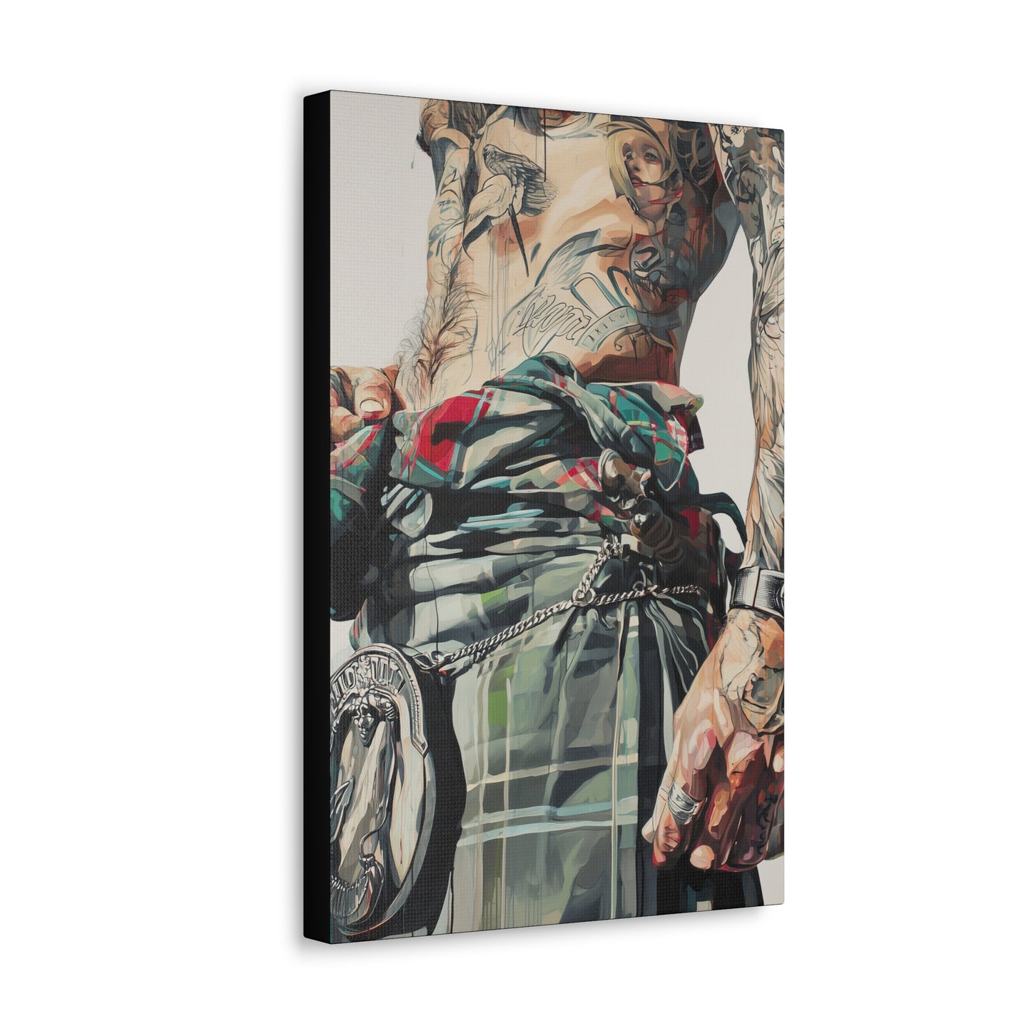 Gallery Wrapped Canvas, Kilts and Carnage Art Canvas, Erotic Pinup Art Canvas – Rory