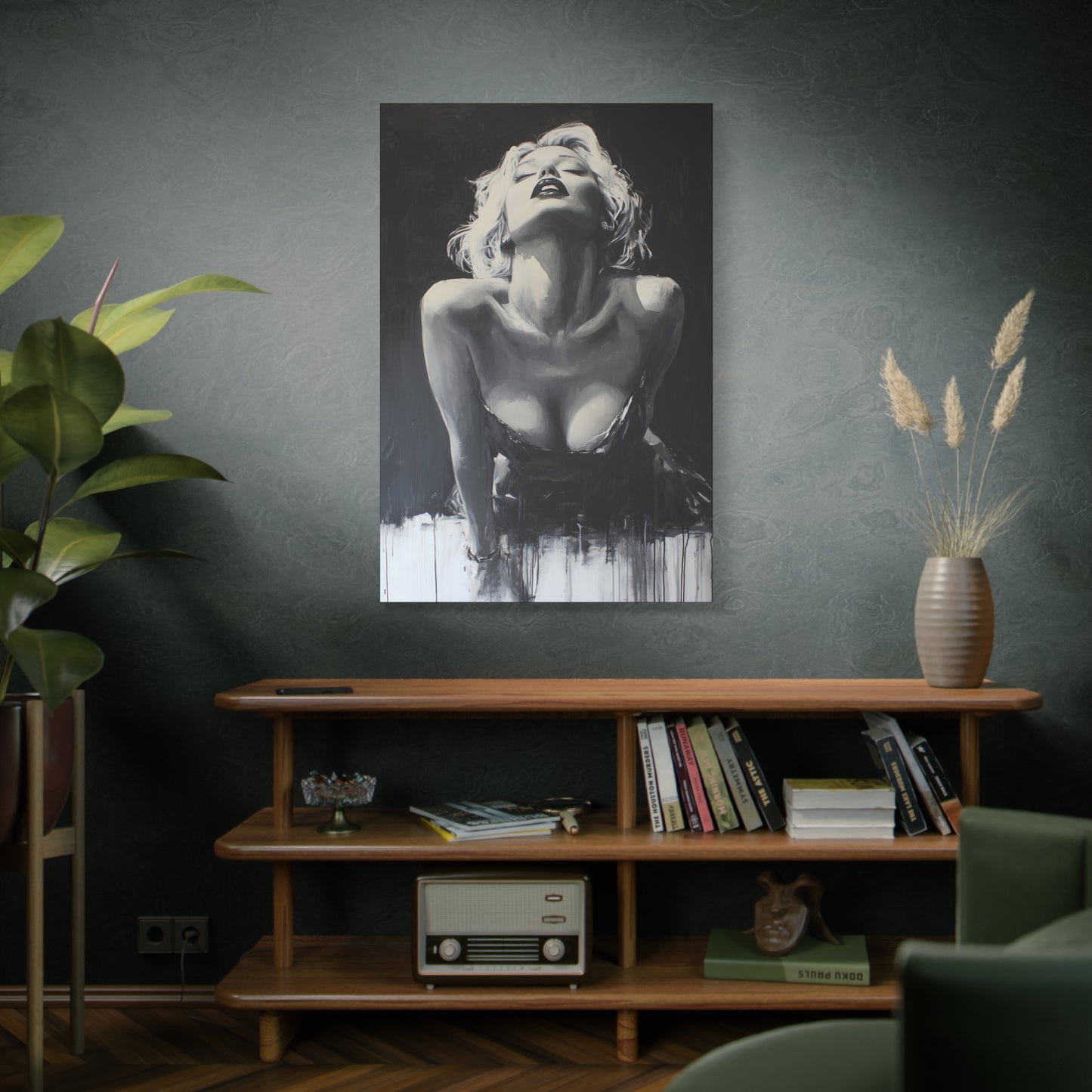 Gallery Wrapped Canvas, Guilt and Grit Adult Art Canvas, Erotic Pinup Art Canvas – Lucia