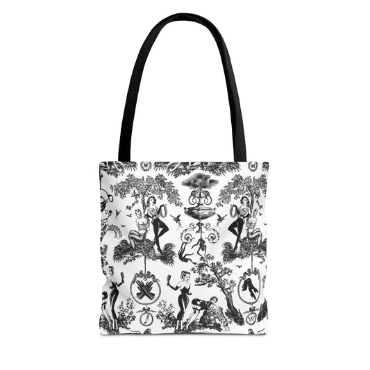 The Dominatrix Canvas Tote Bag, Basic Square Tote - BDSM Tote