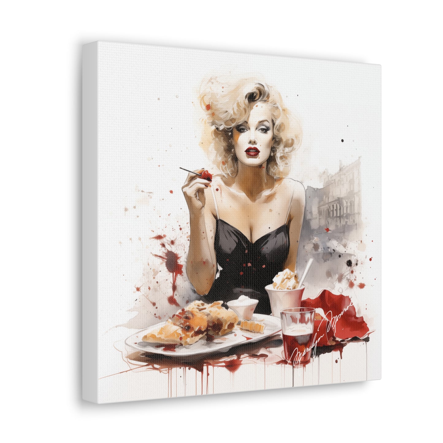 Canvas Wall Art, Gallery Wrapped Pop Art, Celebrity Wall Art – Marilyn Monroe - Cafe