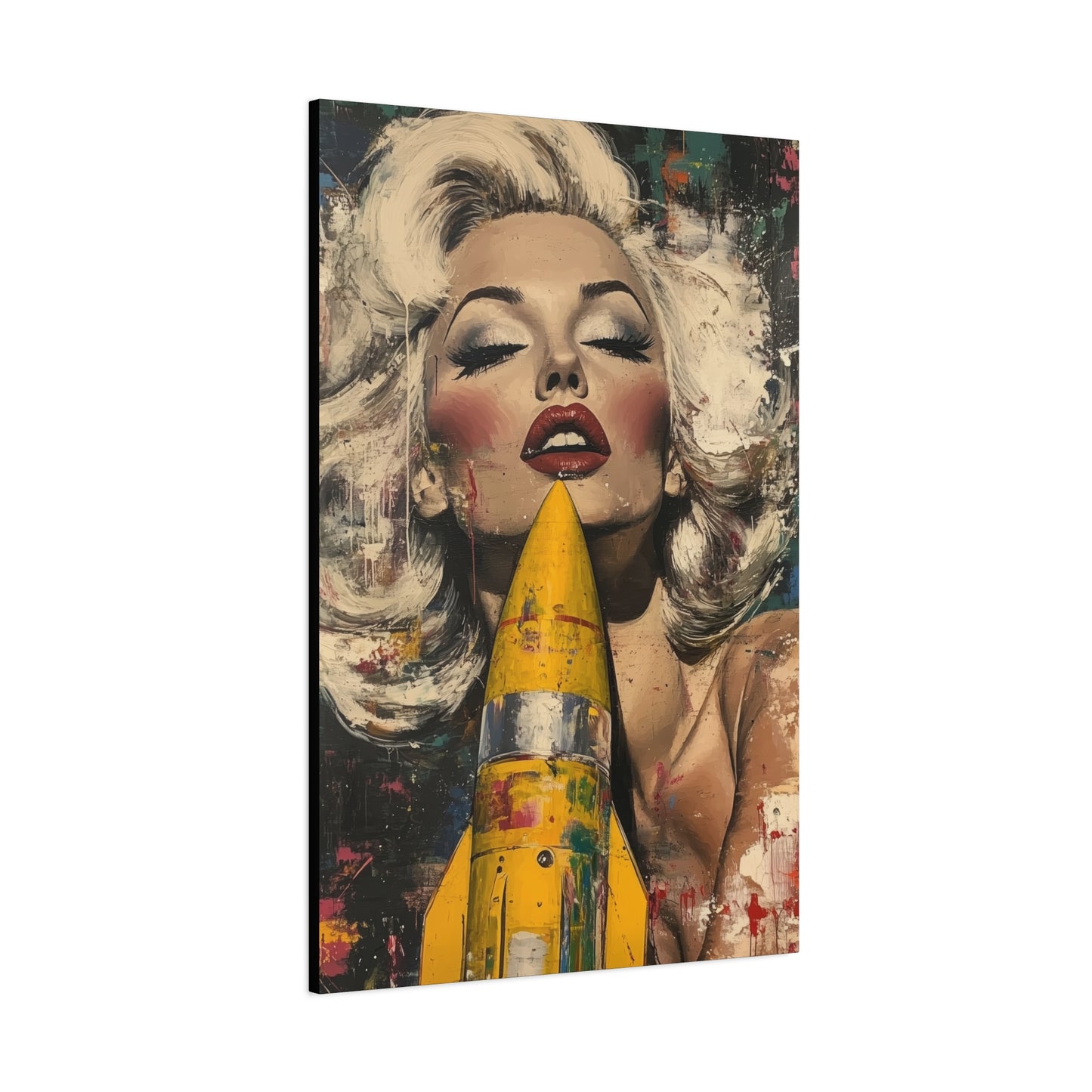 Gallery Wrapped Canvas, Guilt and Grit Adult Art Canvas, Erotic Pinup Art Canvas – Jennifer