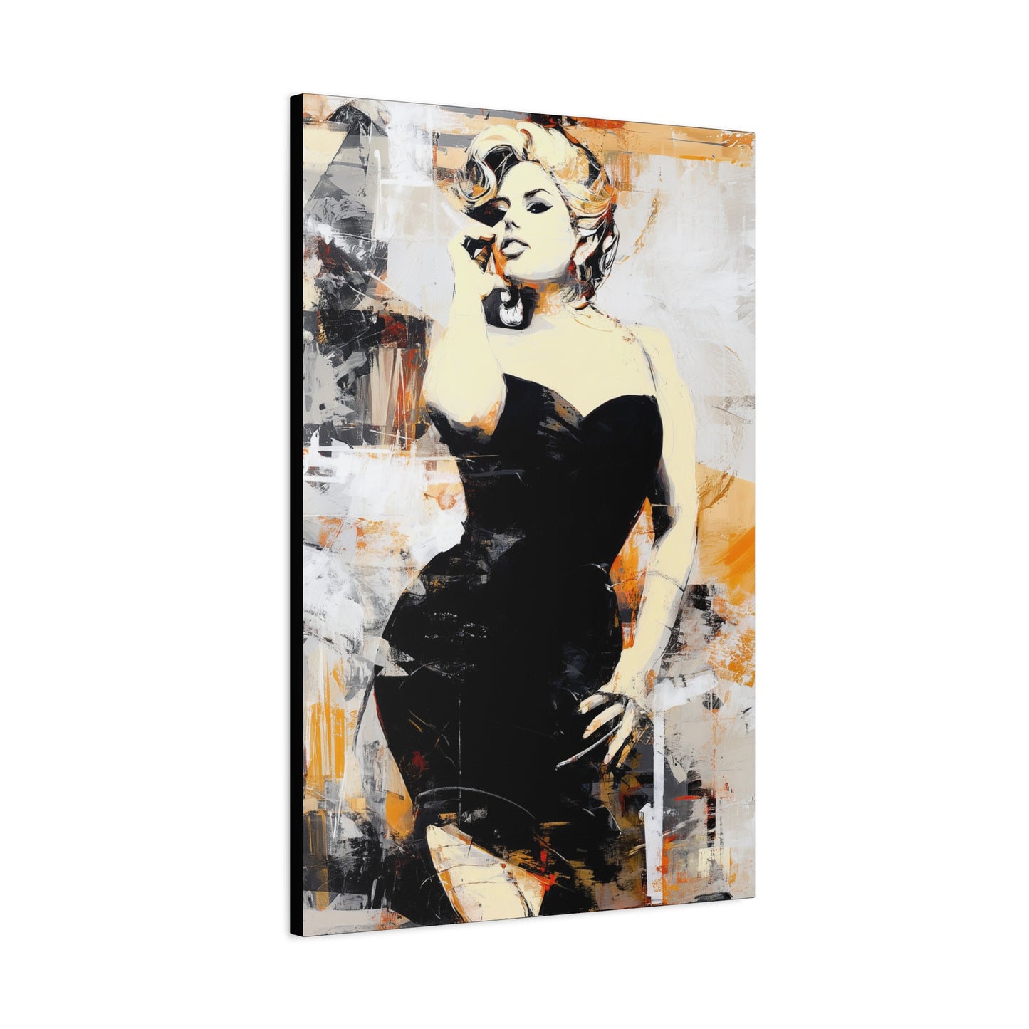 Gallery Wrapped Canvas, Guilt and Grit Adult Art Canvas, Erotic Pinup Art Canvas – Carmen