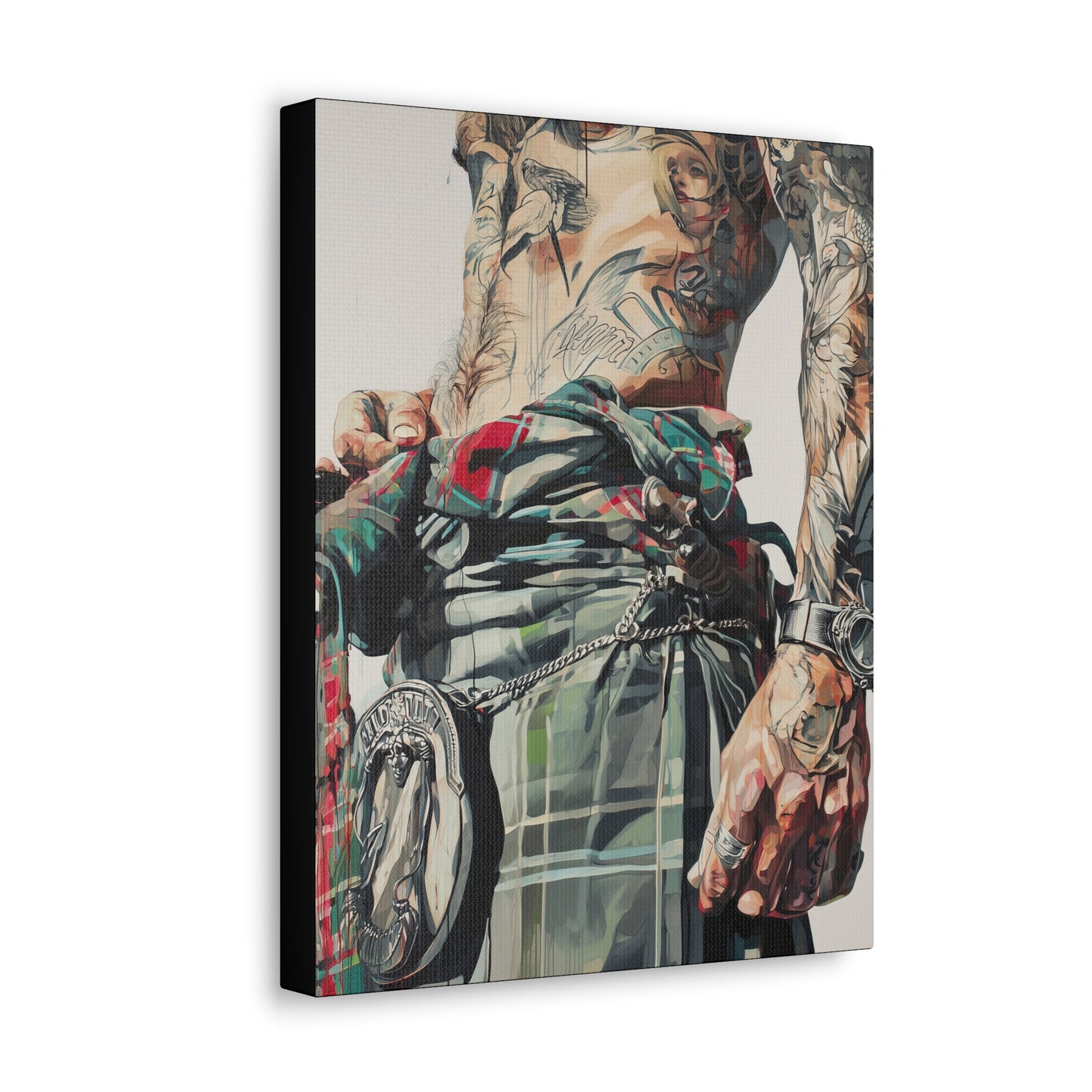 Gallery Wrapped Canvas, Kilts and Carnage Art Canvas, Erotic Pinup Art Canvas – Rory