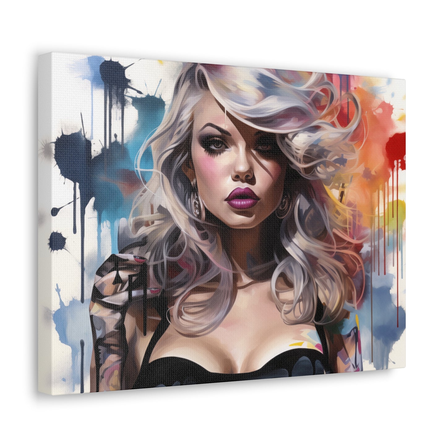 Canvas Wall Art, Gallery Wrapped Pop Art, Femme Doll Wall Art – Zephyr