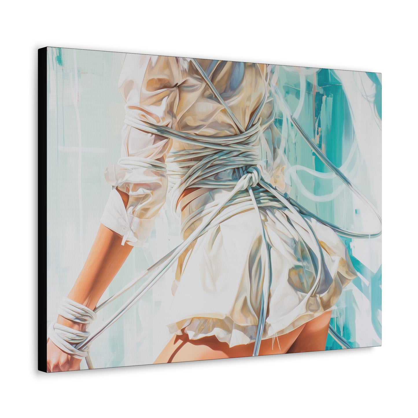 Gallery Wrapped Canvas, Ropes and Reverence Art Canvas, Erotic Shibari Art Canvas – Hannah